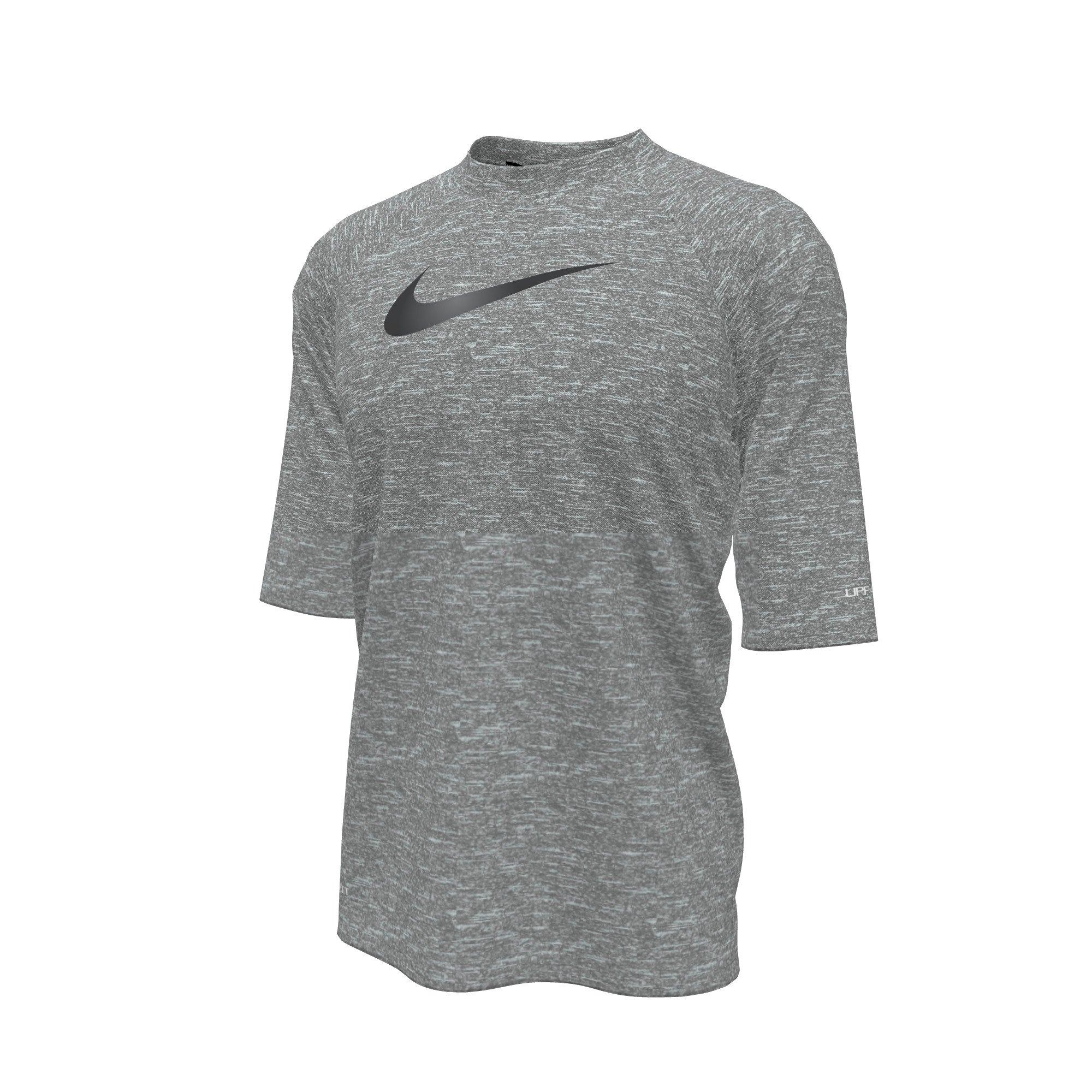 Nike Big Boys' Heather Half Sleeve Hydroguard - GREY Thumbnail View 3