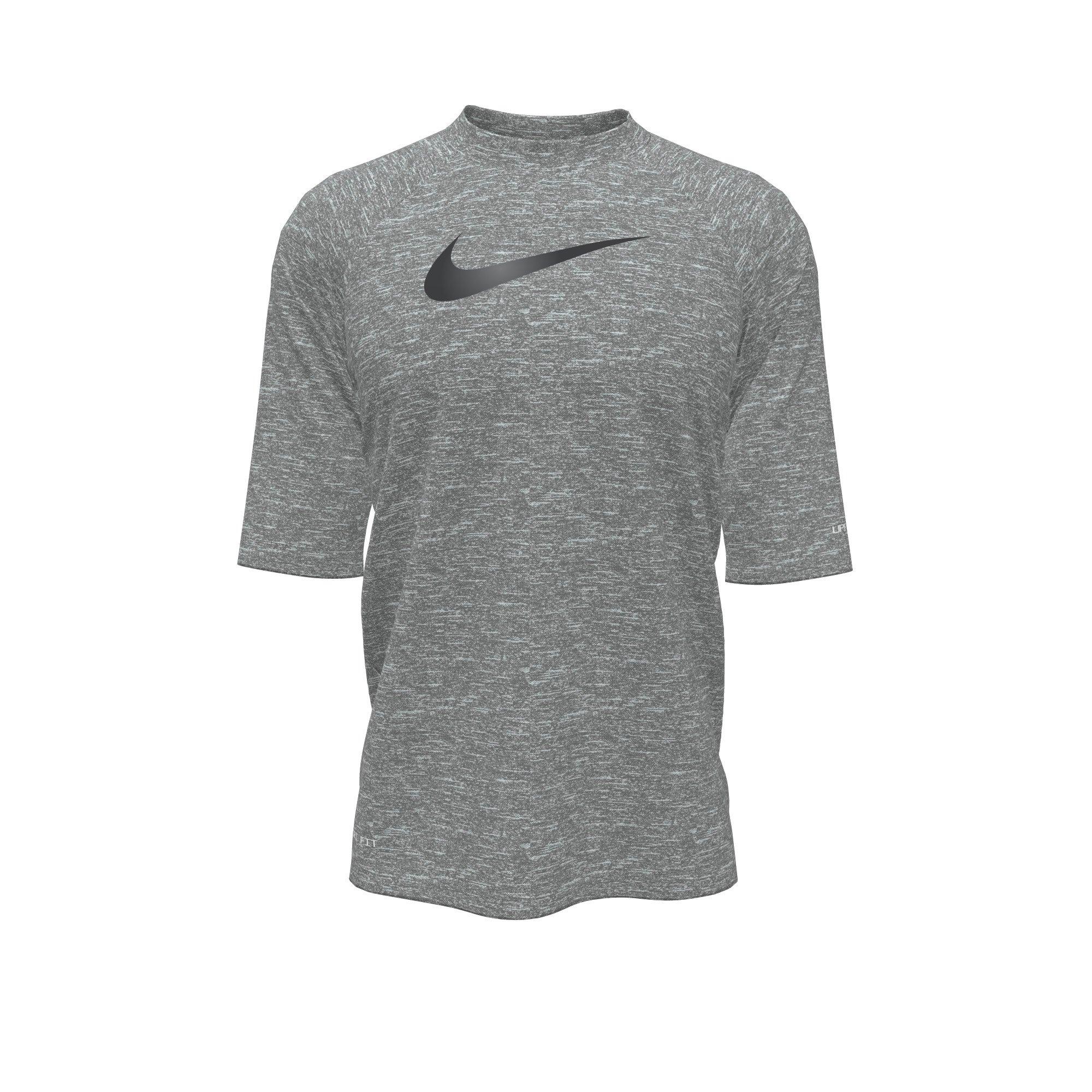 Nike Big Boys' Heather Half Sleeve Hydroguard - GREY Thumbnail View 5