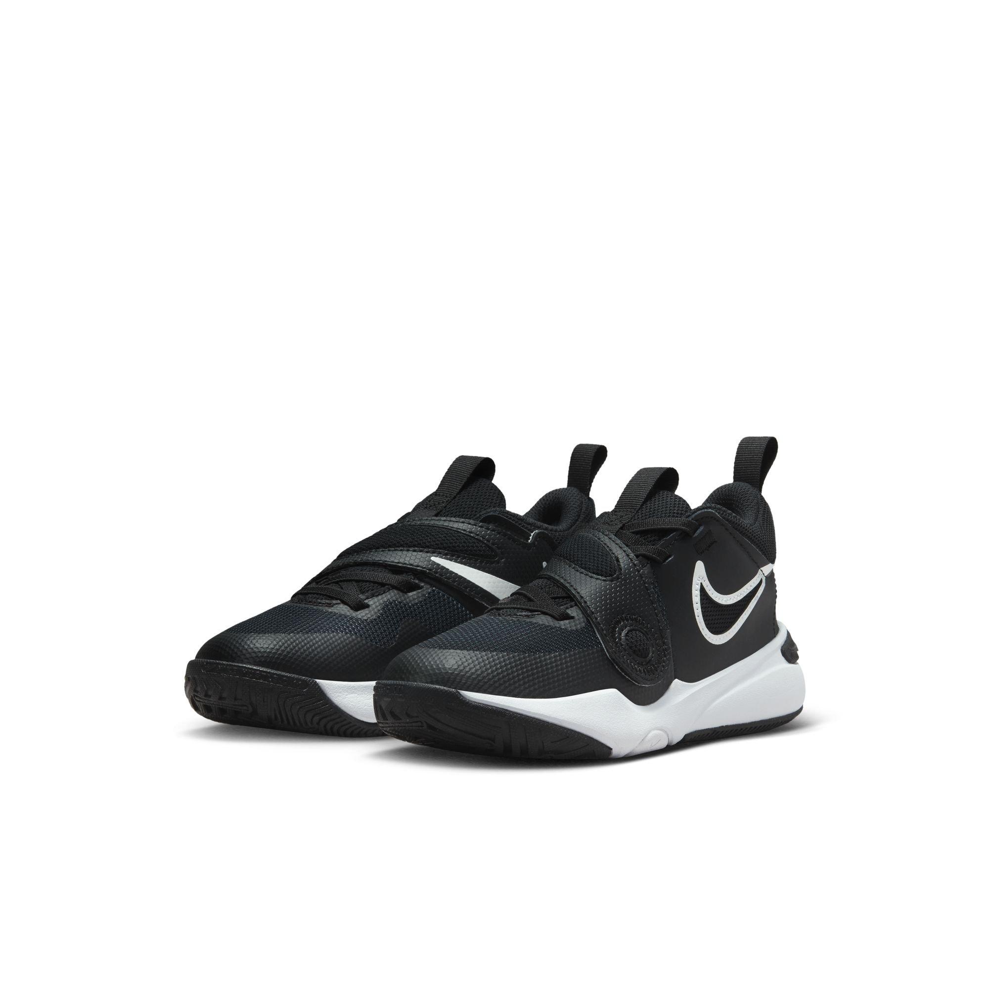 Nike Team Hustle D 11 Preschool Boys' "Black/White" Basketball Shoe