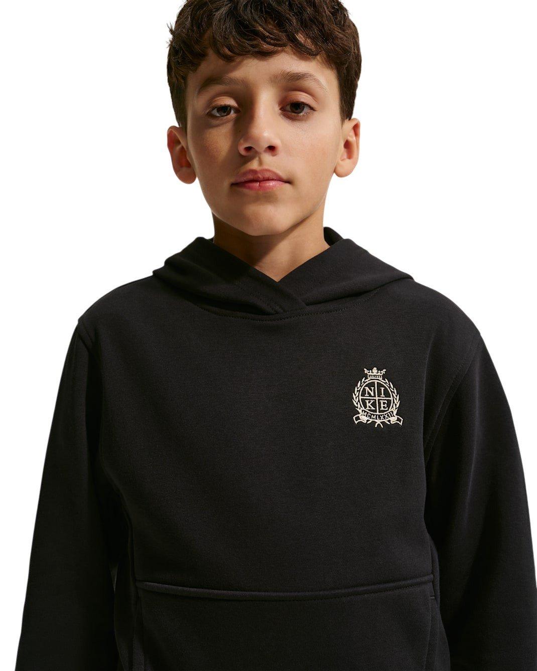 Nike Big Kids' Sportswear Club French Terry Hoodie - Black - BLACK
