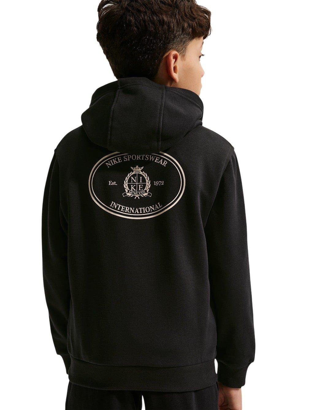 Nike Big Kids' Sportswear Club French Terry Hoodie - Black - BLACK