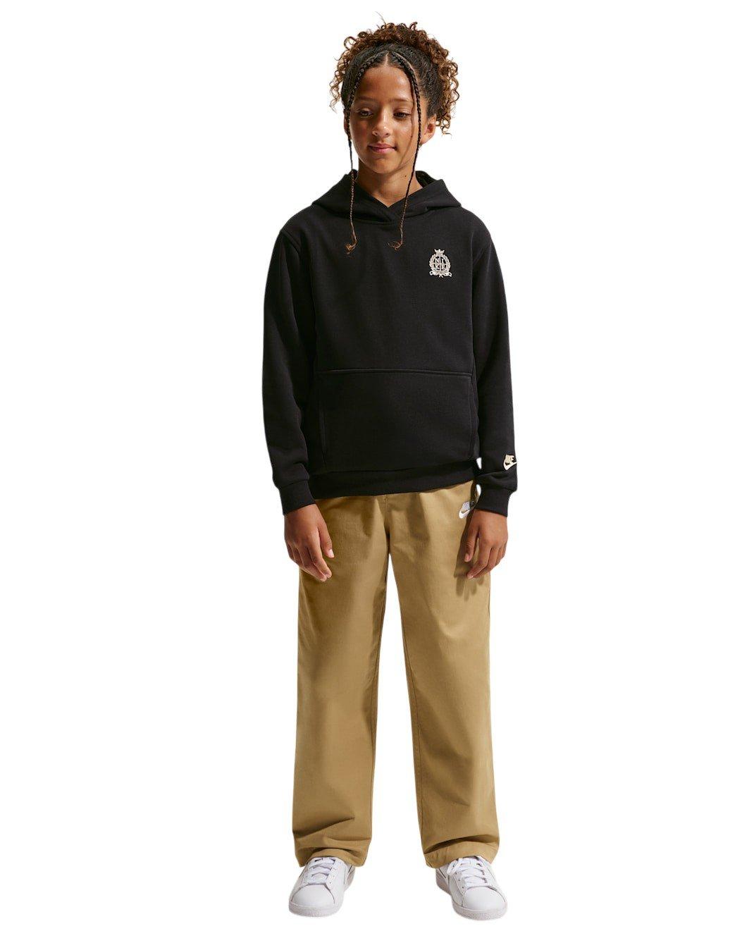 Nike Big Kids' Sportswear Club French Terry Hoodie - Black - BLACK