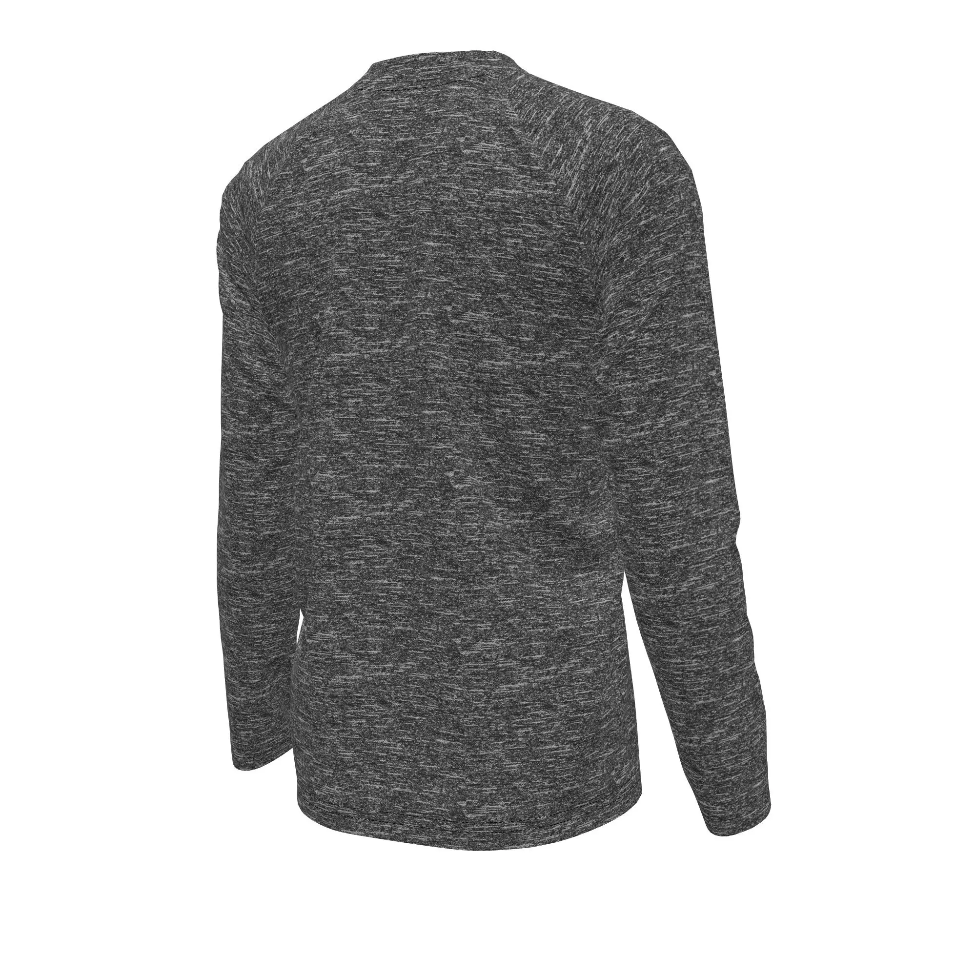 Nike Big Boys' Swim Hydroguard Heather Essential Dri-FIT UV Long Sleeve Swim Top - Black - BLACK