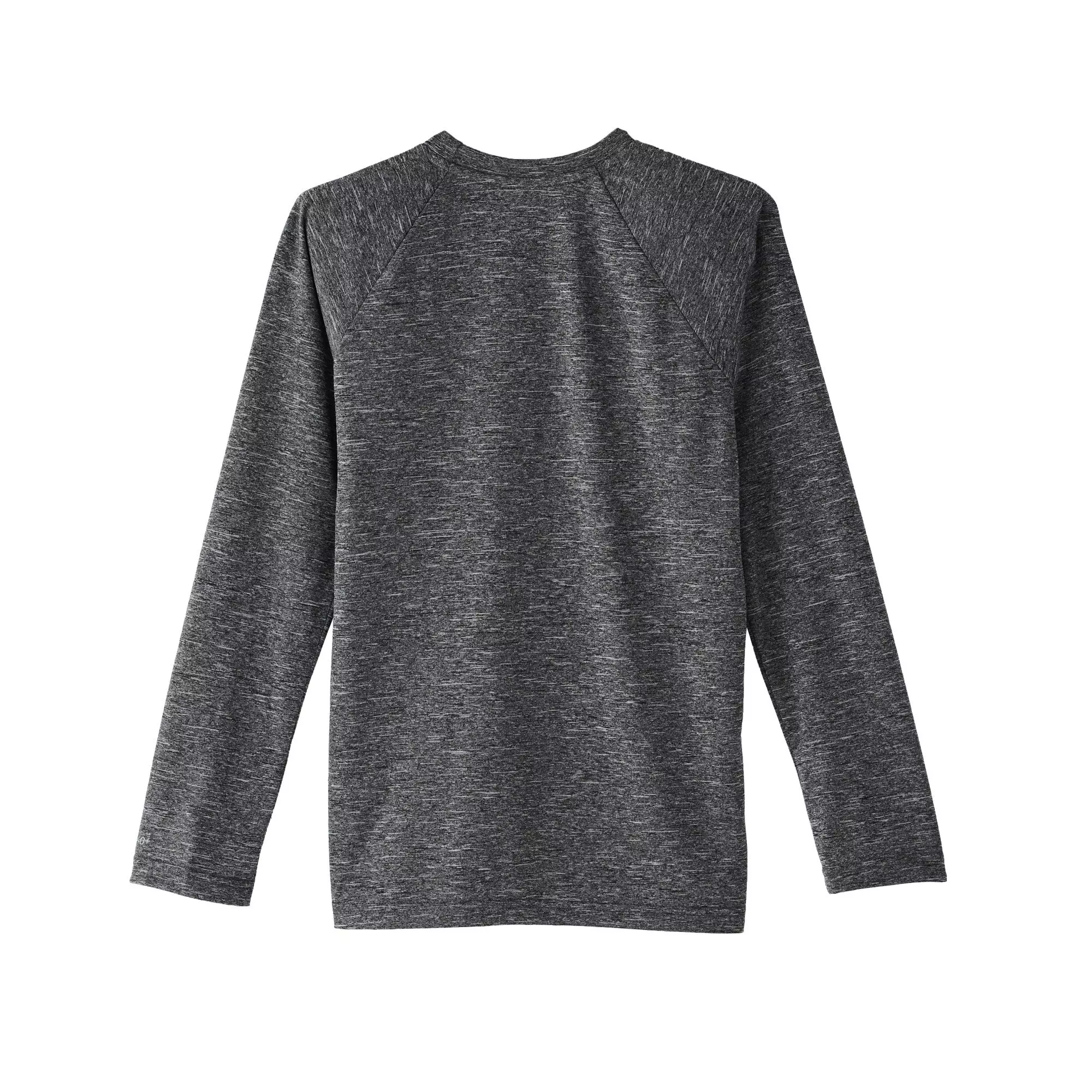 Nike Big Boys' Swim Hydroguard Heather Essential Dri-FIT UV Long Sleeve Swim Top - Black - BLACK