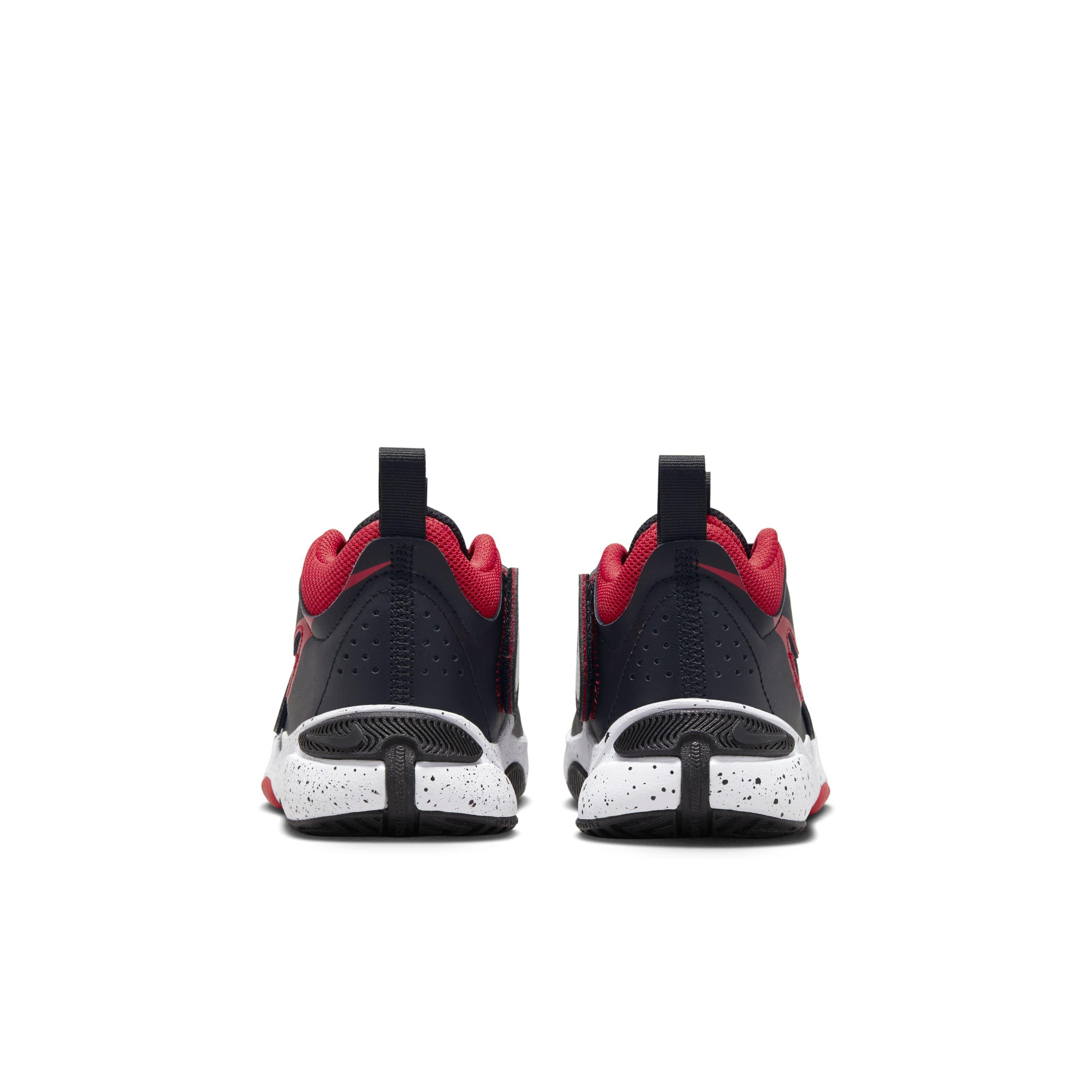 Nike Team Hustle D 11 Preschool Boys' "Black/White/University Red" Basketball Shoe