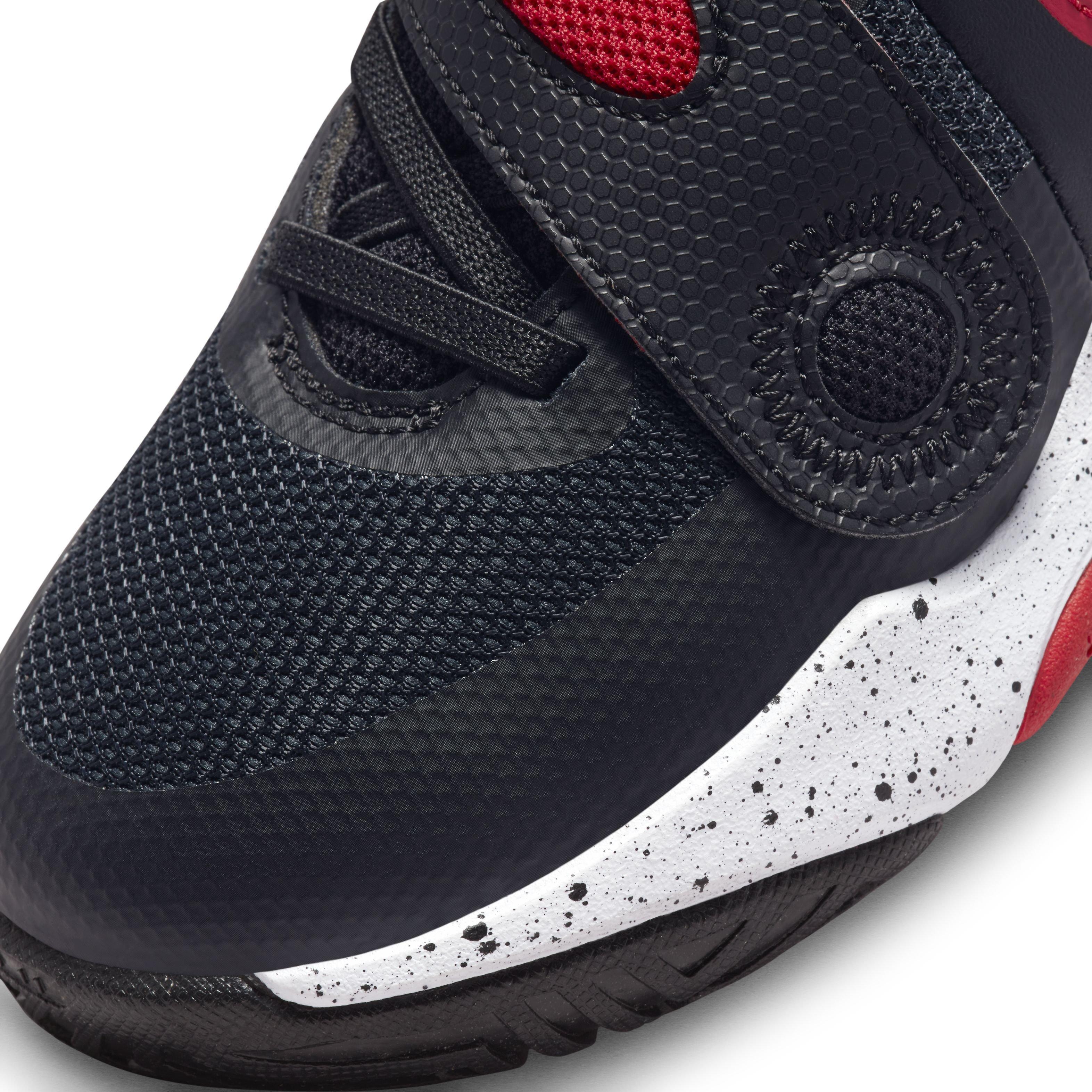 Nike Team Hustle D 11 Preschool Boys' "Black/White/University Red" Basketball Shoe