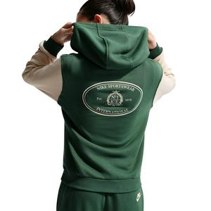 Nike Big Kids' Sportswear Club French Terry Hoodie - Green/Beige - GREEN/BEIGE
