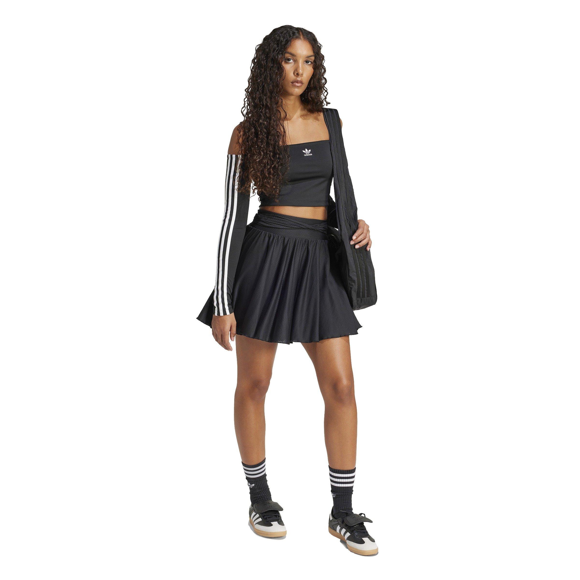 adidas Originals Women's Mesh Mini Wrap Skirt -Black