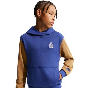 Nike Big Kids' Sportswear Club French Terry Hoodie - Royal Blue/Brown - ROYAL BLUE/BROWN