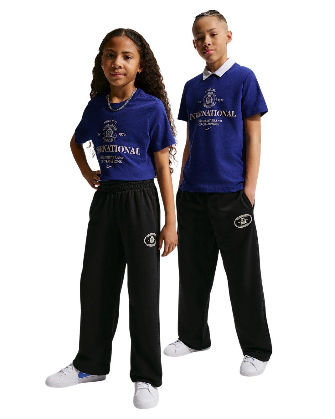 Nike Big Kids' Sportswear Club French Terry Open-Hem Sweatpants - Black - BLACK Thumbnail View 1