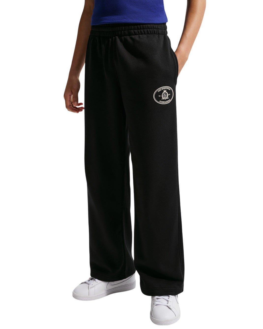 Nike Big Kids' Sportswear Club French Terry Open-Hem Sweatpants - Black - BLACK Thumbnail View 3