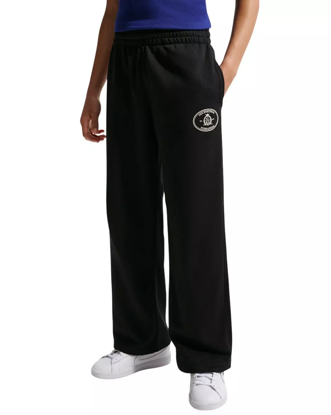 Nike Big Kids' Sportswear Club French Terry Open-Hem Sweatpants - Black - BLACK