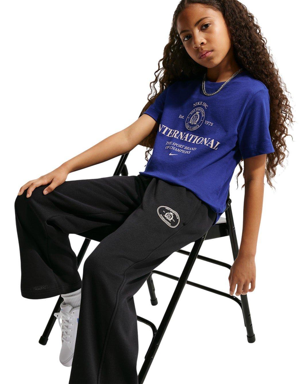 Nike Big Kids' Sportswear Club French Terry Open-Hem Sweatpants - Black - BLACK Thumbnail View 5