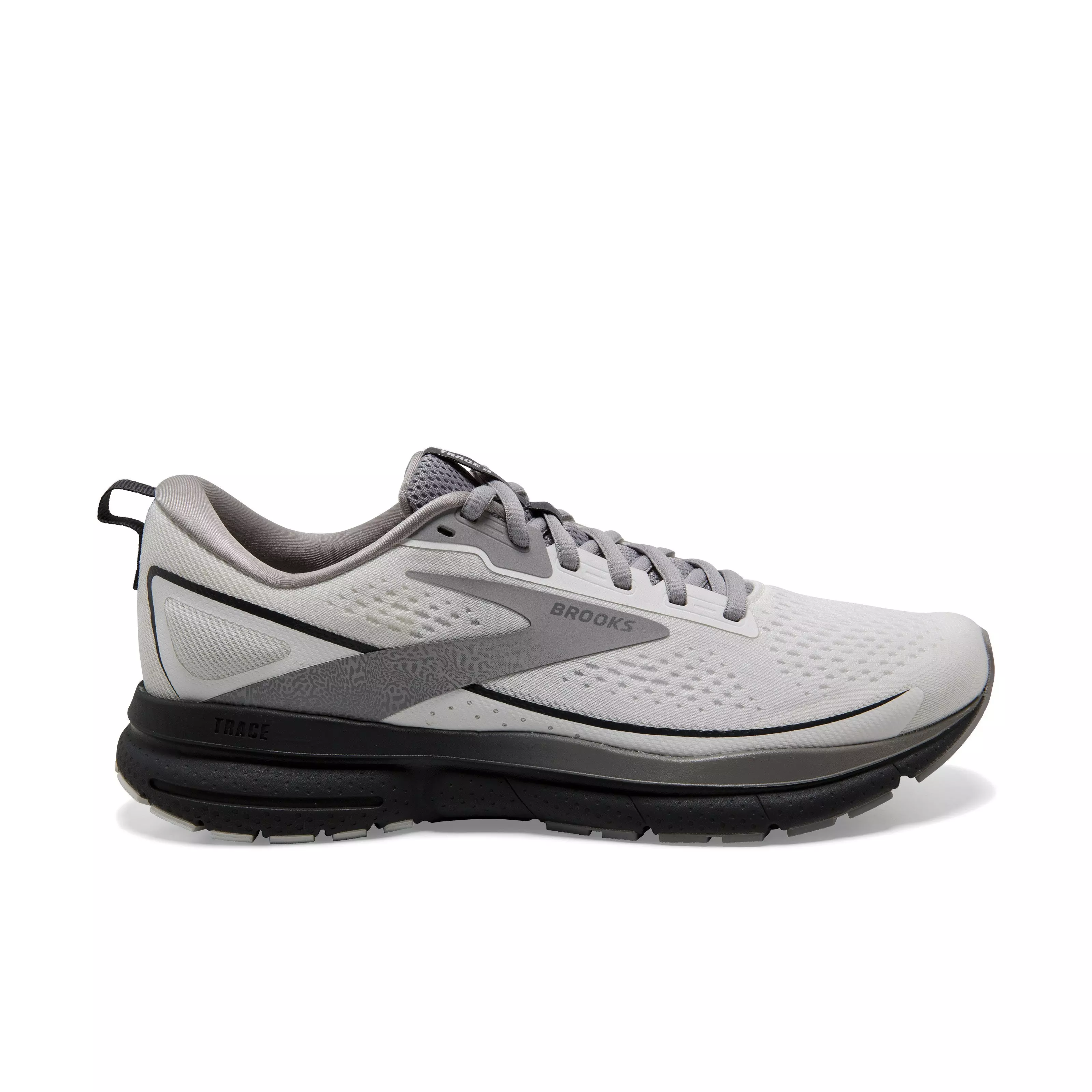 Brooks Trace 3 "White/Alloy/Ebony" Men's Running Shoe - WHITE/ALLOY/EBONY