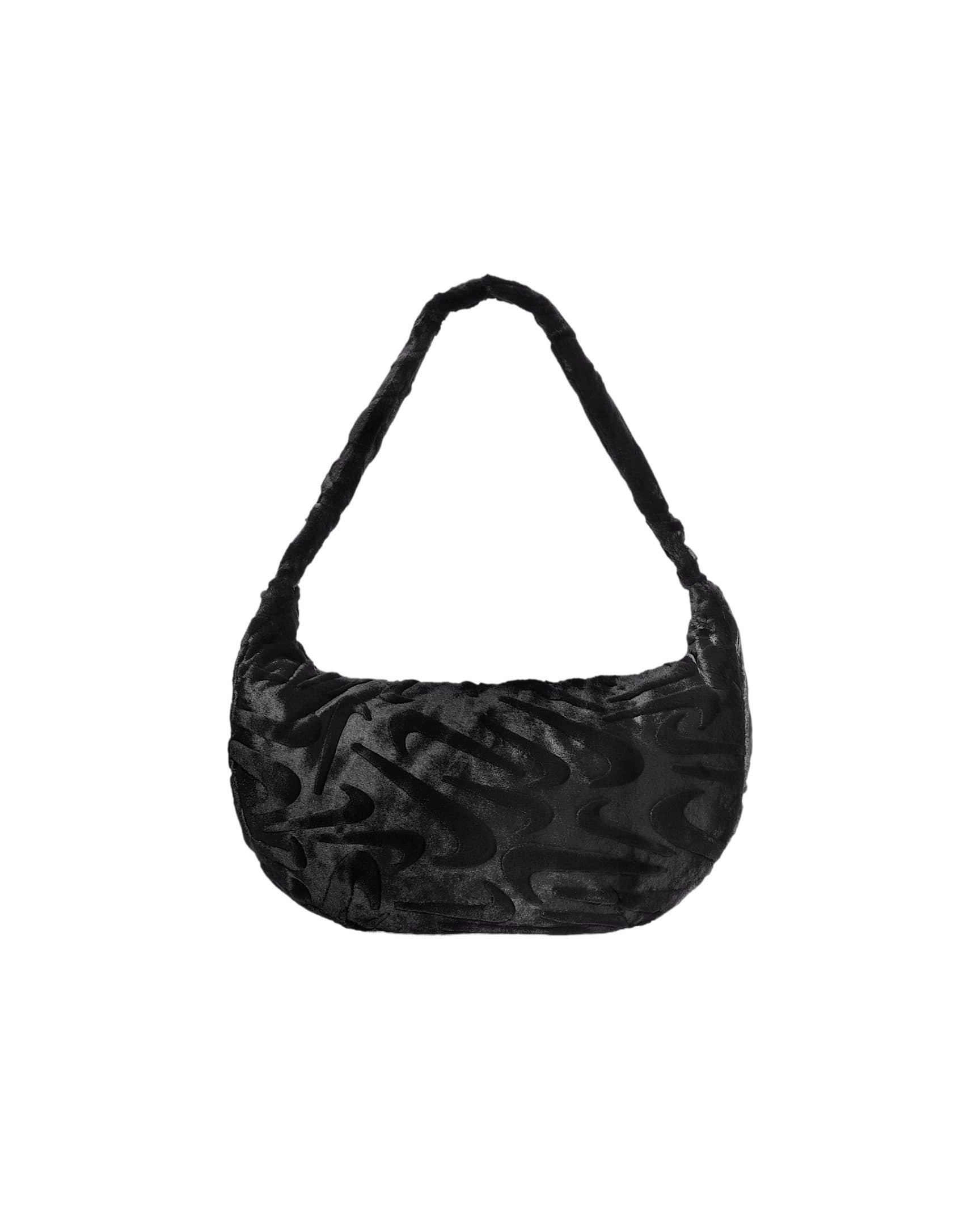 Nike Sportswear Faux Fur Slouchy Black Bag