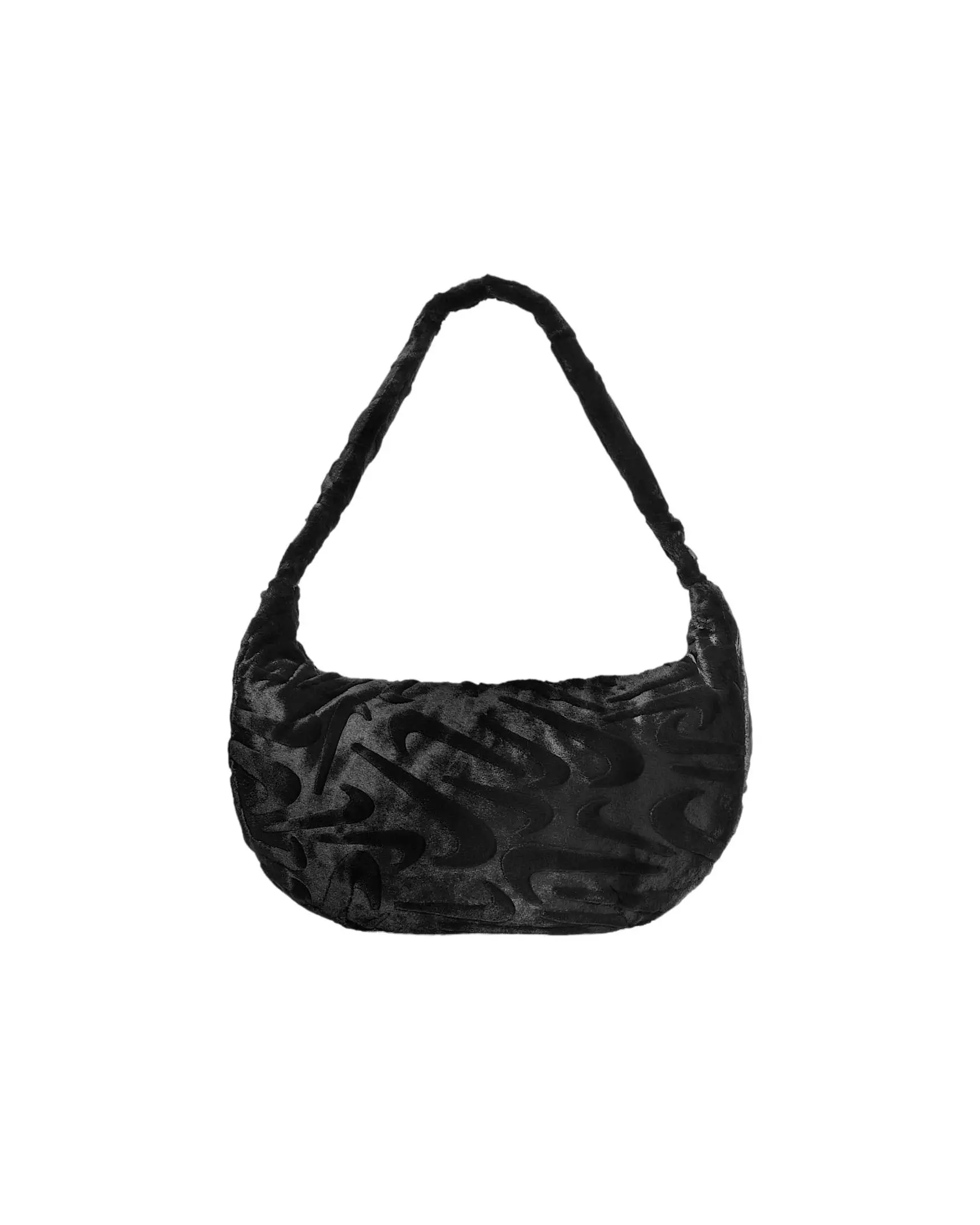 Nike Sportswear Faux Fur Slouchy Bag-Black - BLACK