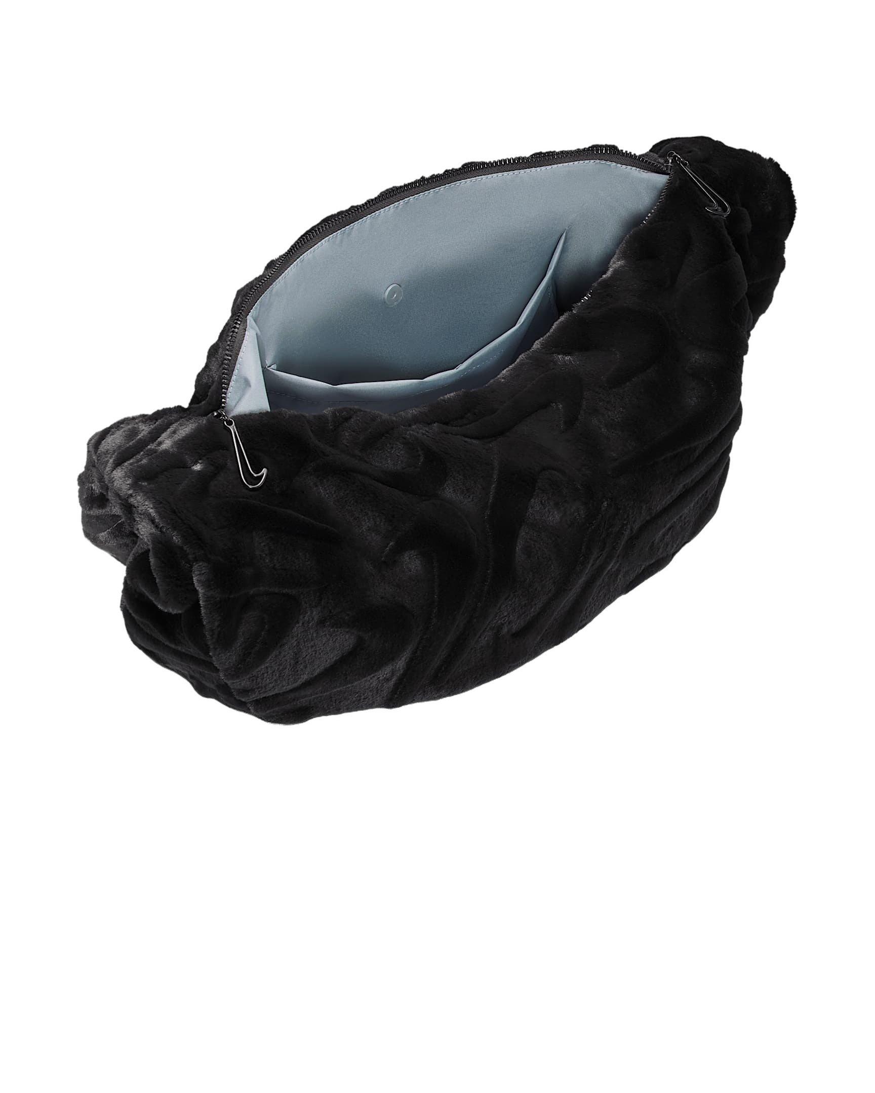 Nike Sportswear Faux Fur Slouchy Black Bag