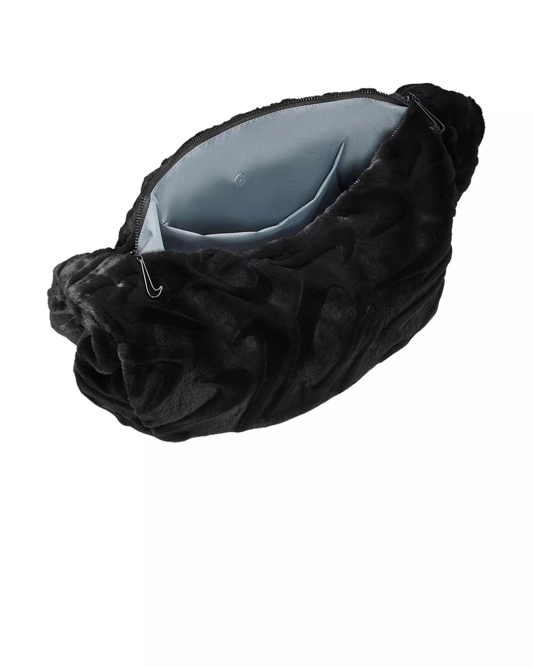 Nike Sportswear Faux Fur Slouchy Bag-Black - BLACK