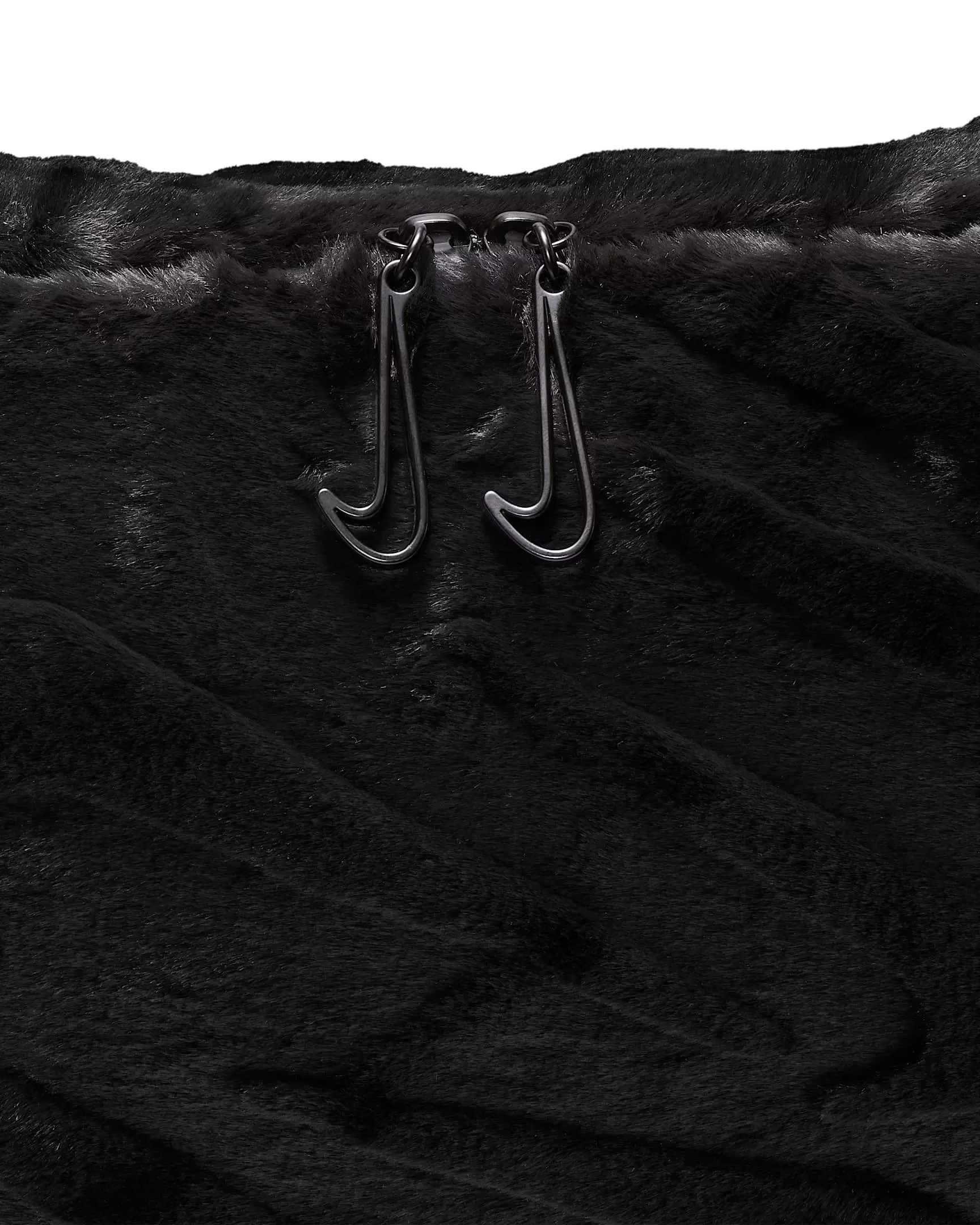 Nike Sportswear Faux Fur Slouchy Bag-Black - BLACK