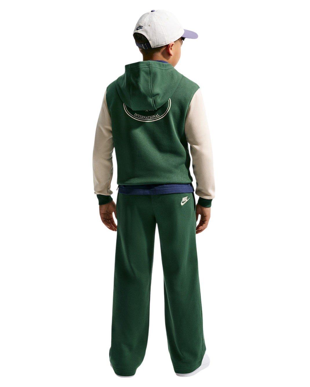 Nike Sportswear Club French Terry Big Kids' Green Open-Hem Sweatpants