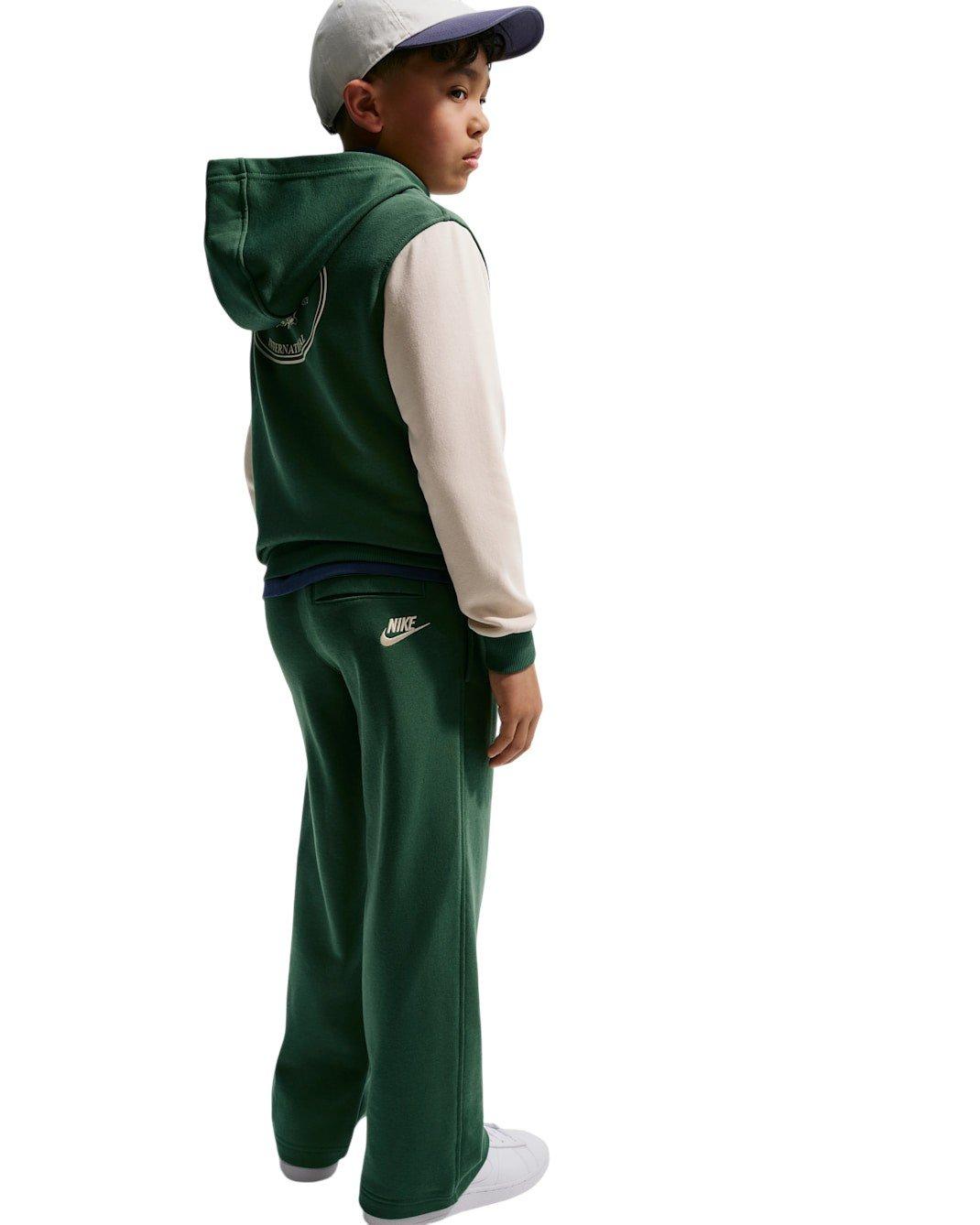 Nike Big Kids' Sportswear Club French Terry Open-Hem Sweatpants - Green - GREEN Thumbnail View 4