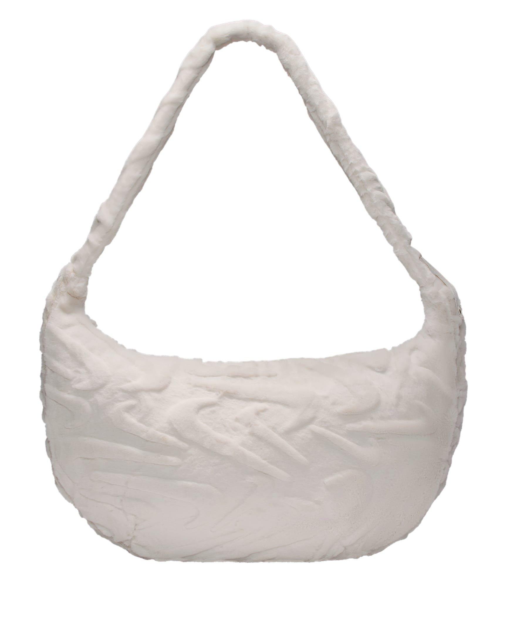 Nike Sportswear Faux Fur Slouchy Grey Bag