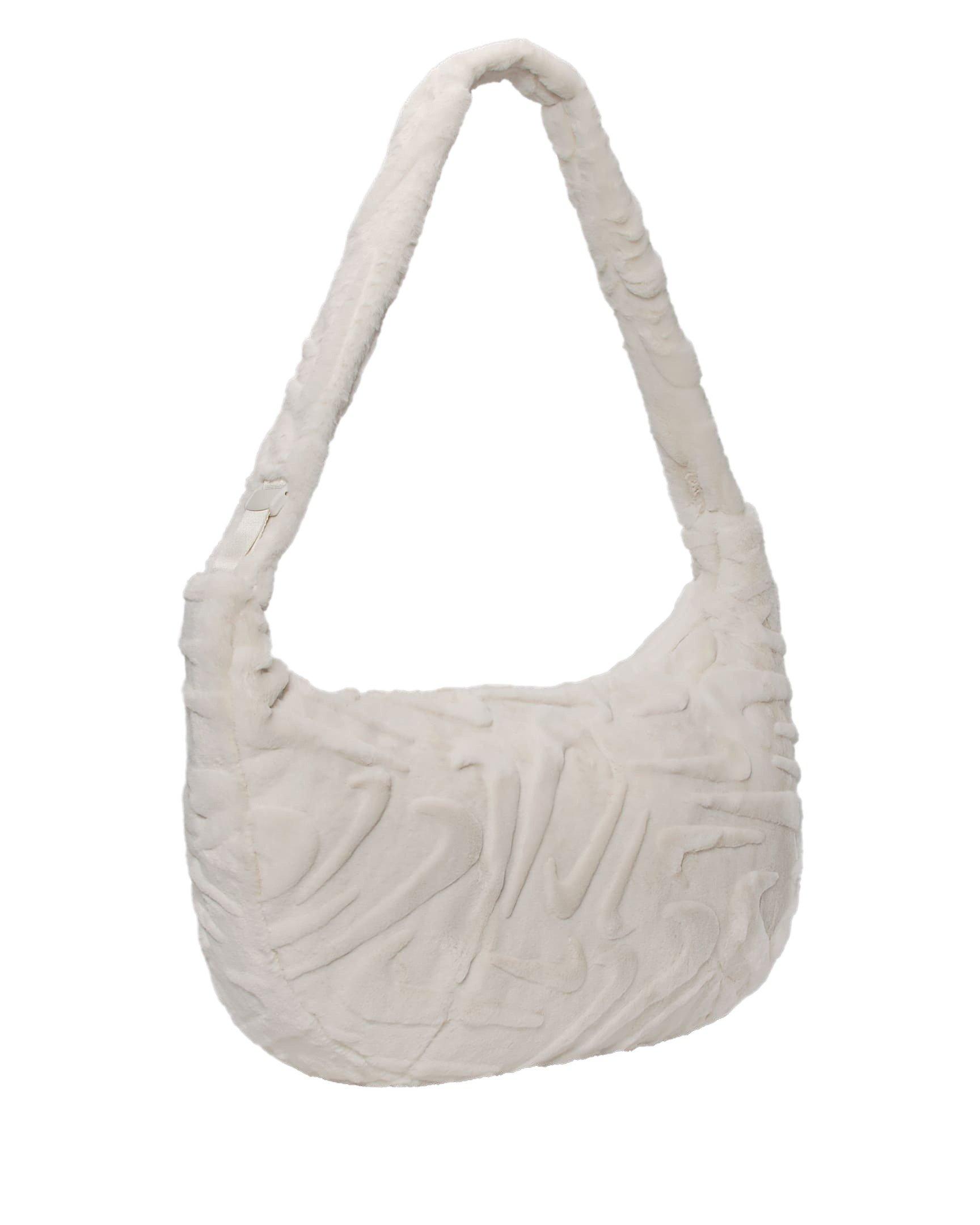 Nike Sportswear Faux Fur Slouchy Grey Bag