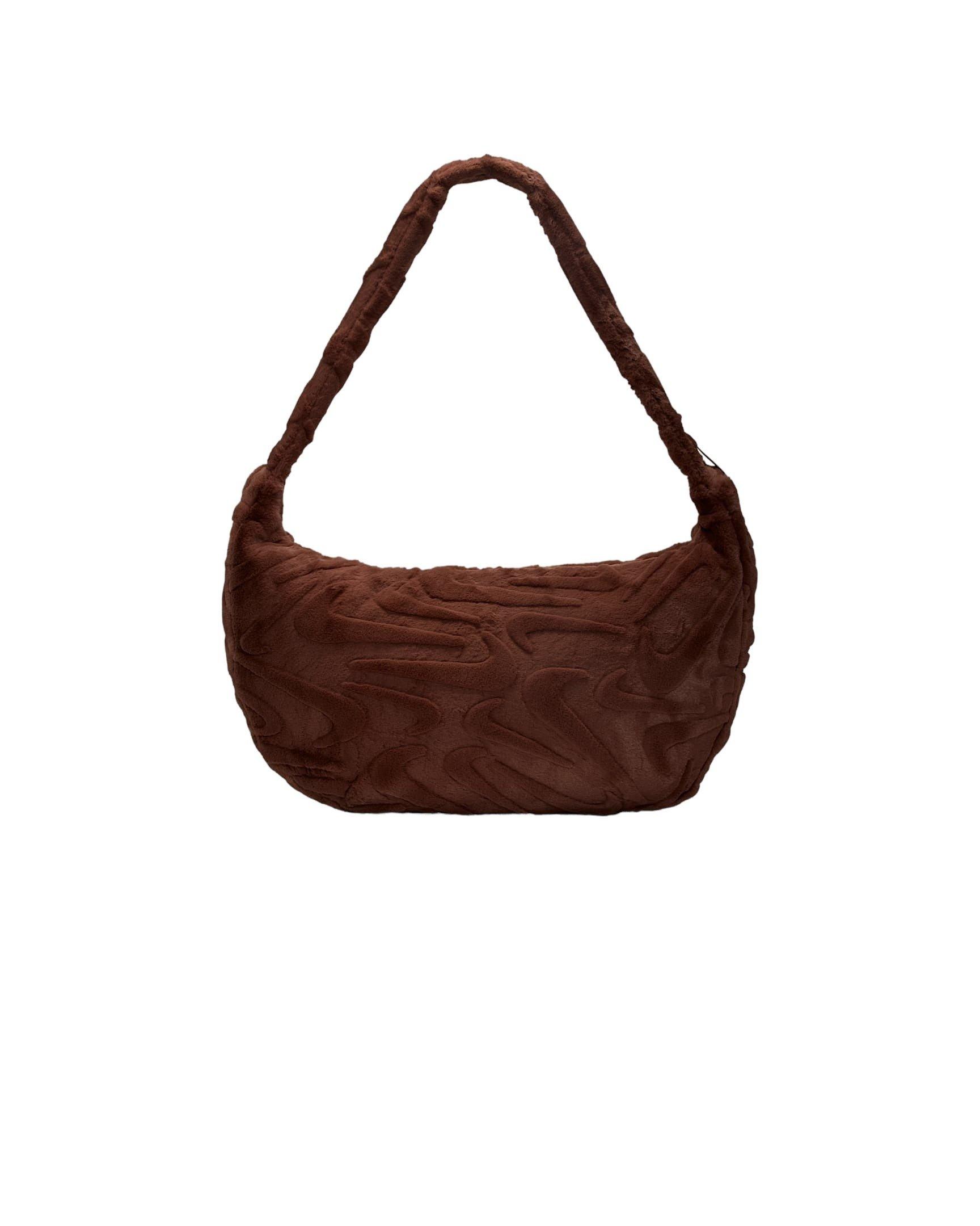 Nike Sportswear Faux Fur Slouchy Brown Bag