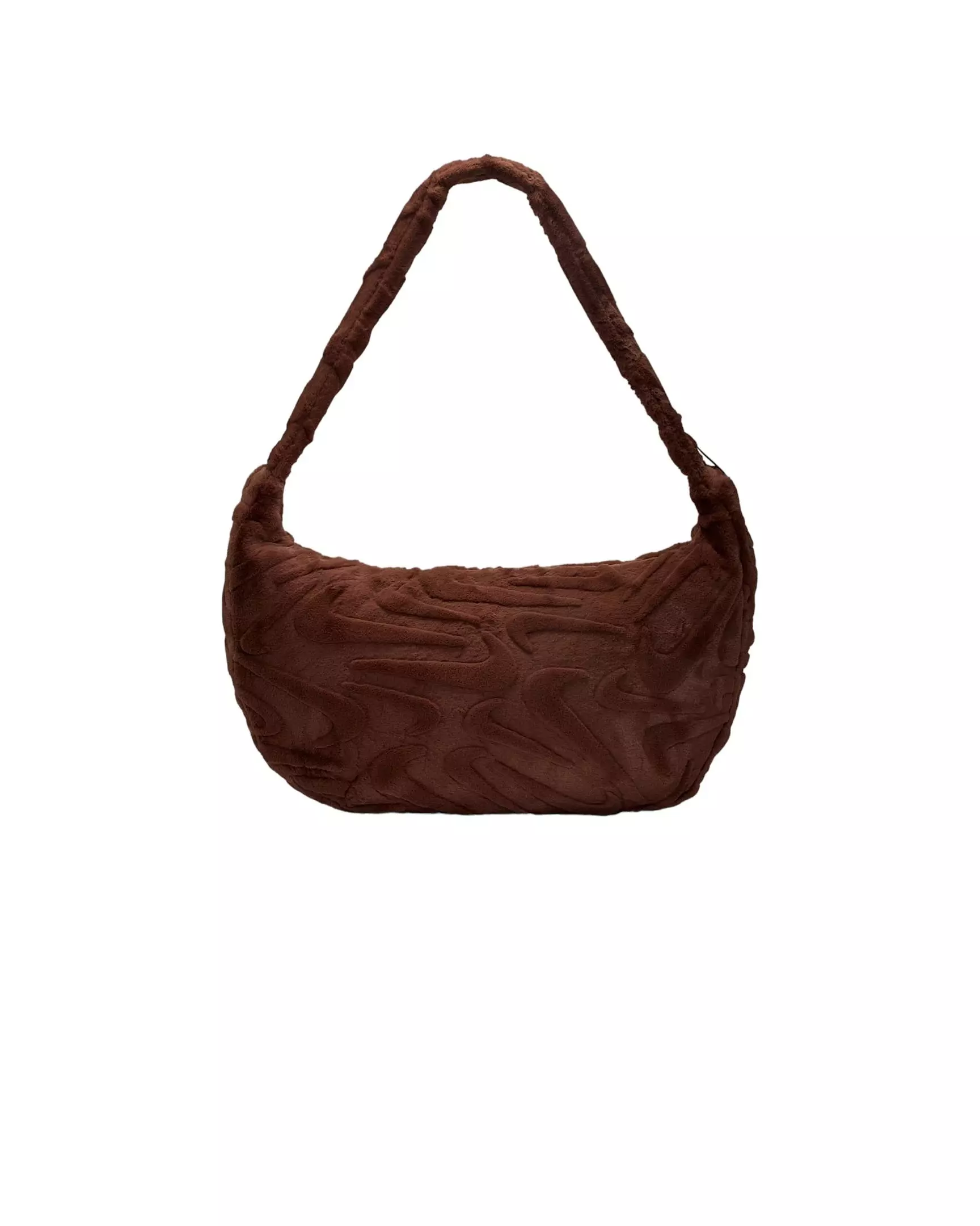 Nike Sportswear Faux Fur Slouchy Bag-Brown - BROWN