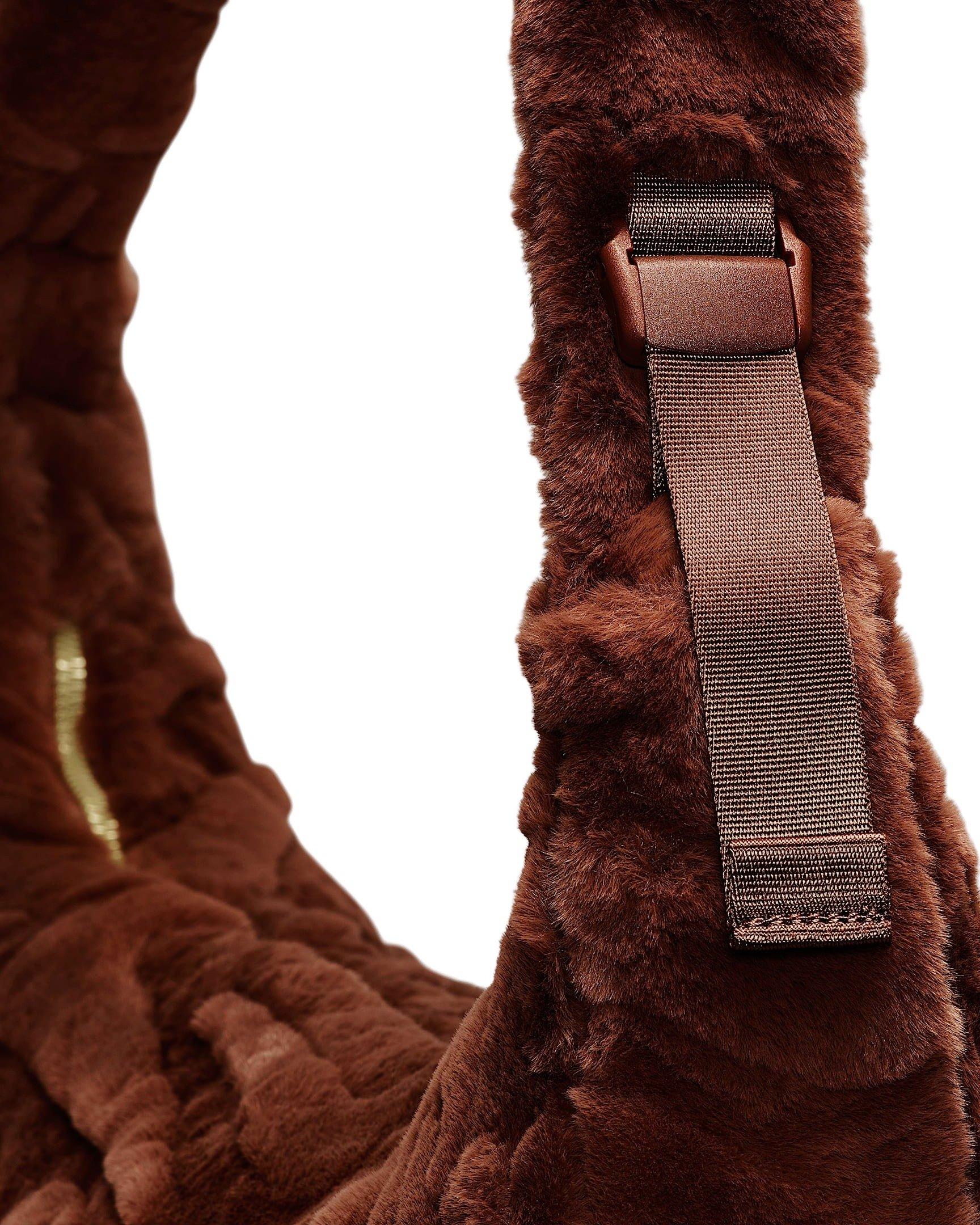 Nike Sportswear Faux Fur Slouchy Brown Bag