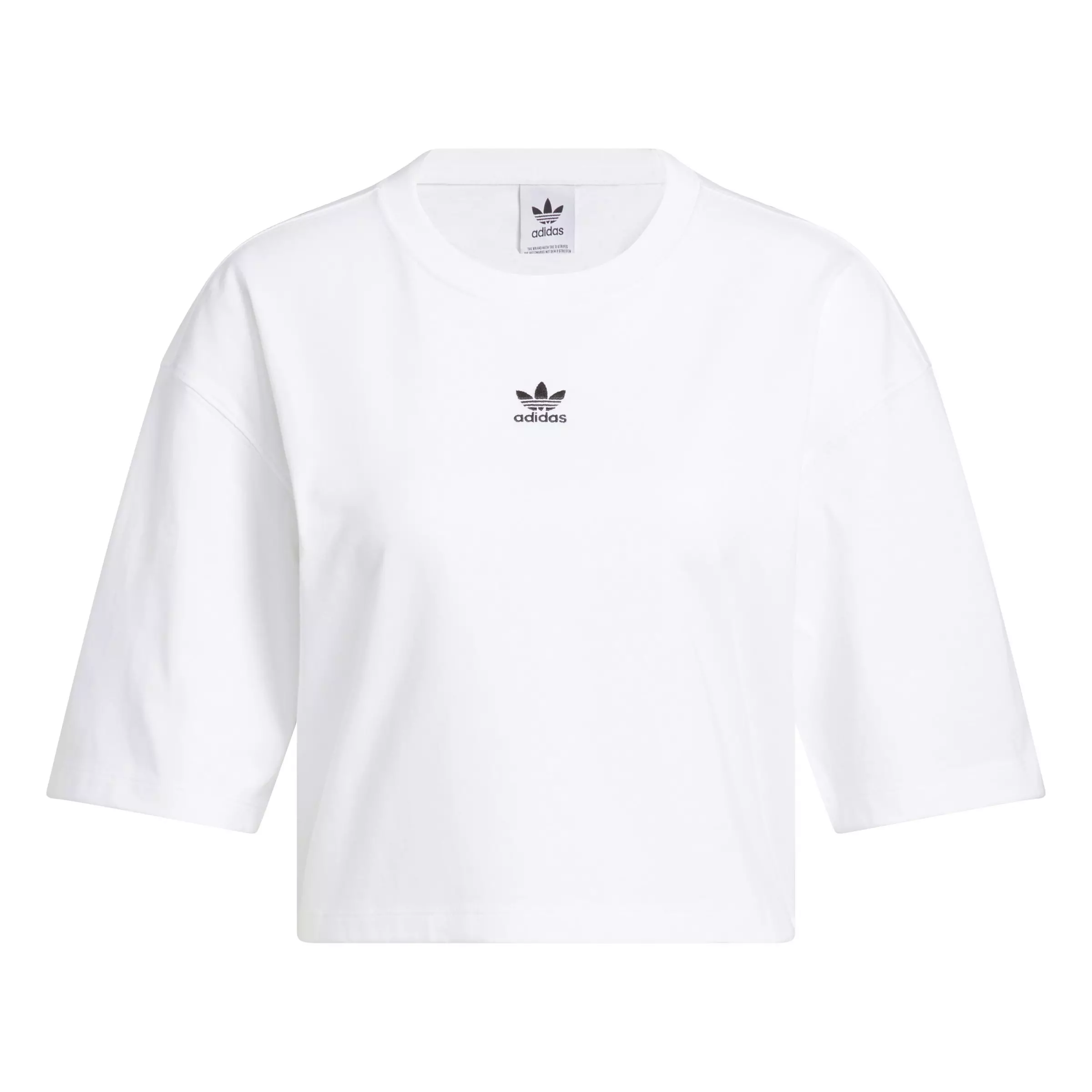 adidas Originals Women's Essentials Crop T-Shirt -White - WHITE