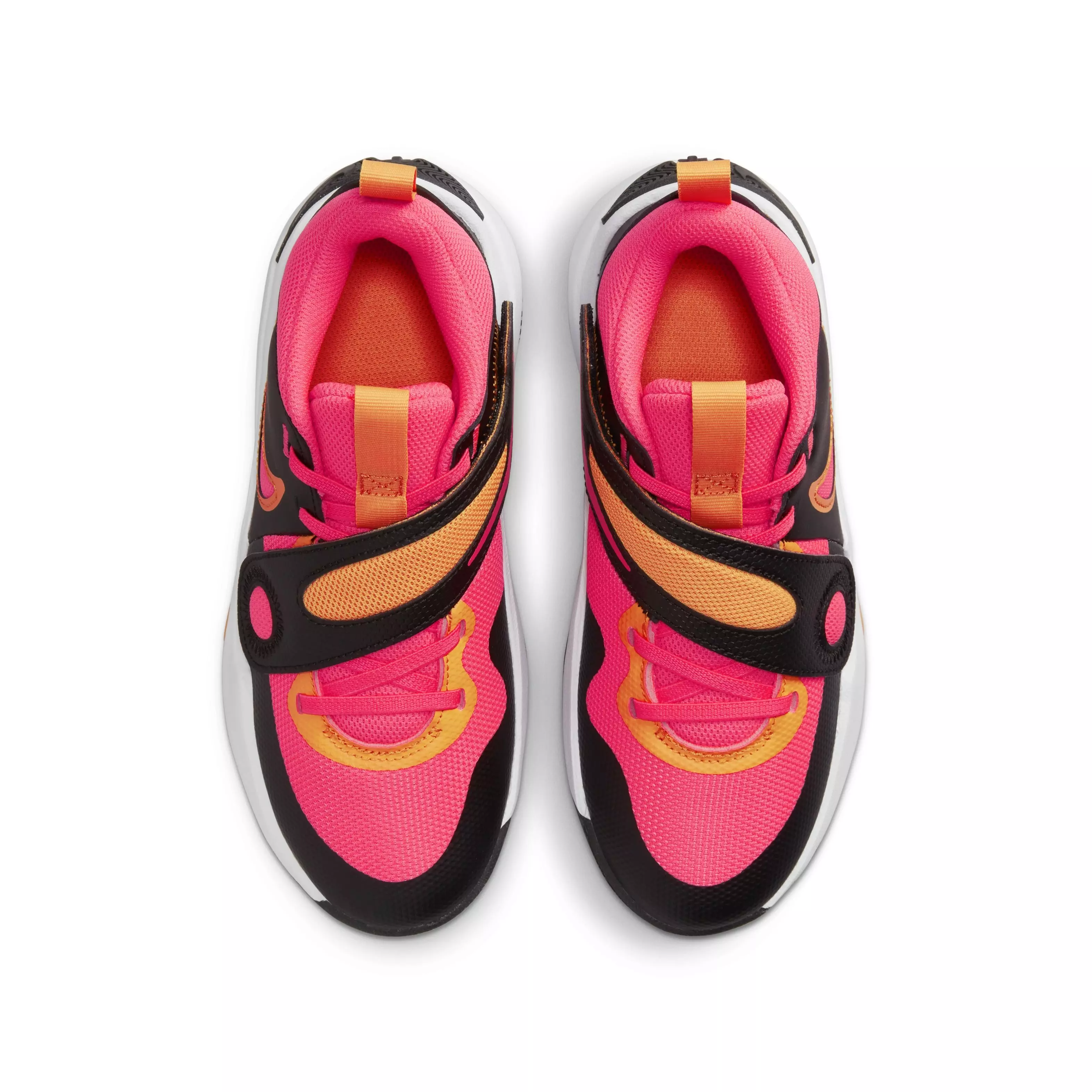 Nike Team Hustle D 11 "Black/Vivid Orange/White/Hot Punch" Grade School Kids' Basketball Shoe - BLACK/ORANGE/WHITE/PUNCH