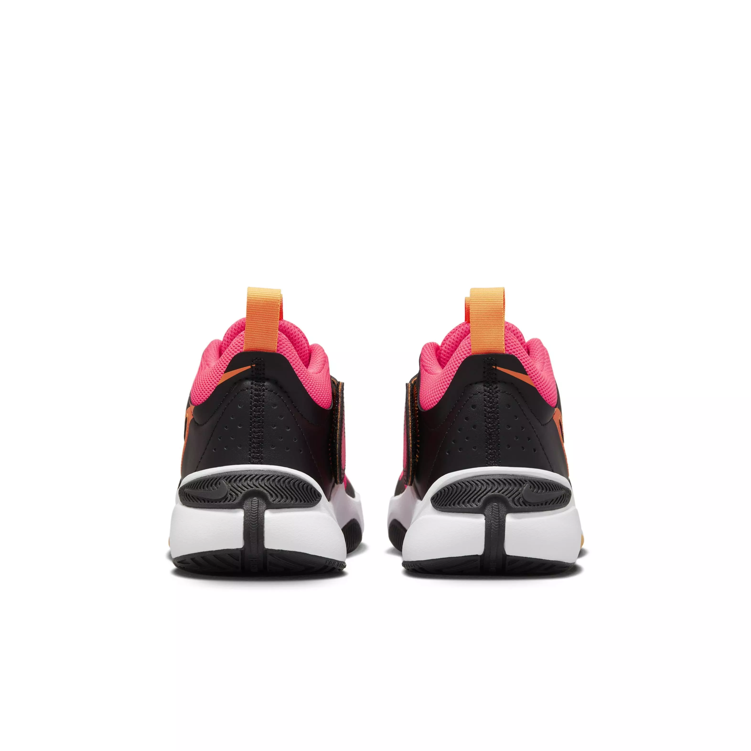 Nike Team Hustle D 11 "Black/Vivid Orange/White/Hot Punch" Grade School Kids' Basketball Shoe - BLACK/ORANGE/WHITE/PUNCH