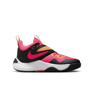 Nike Team Hustle D 11 "Black/Vivid Orange/White/Hot Punch" Grade School Kids' Basketball Shoe