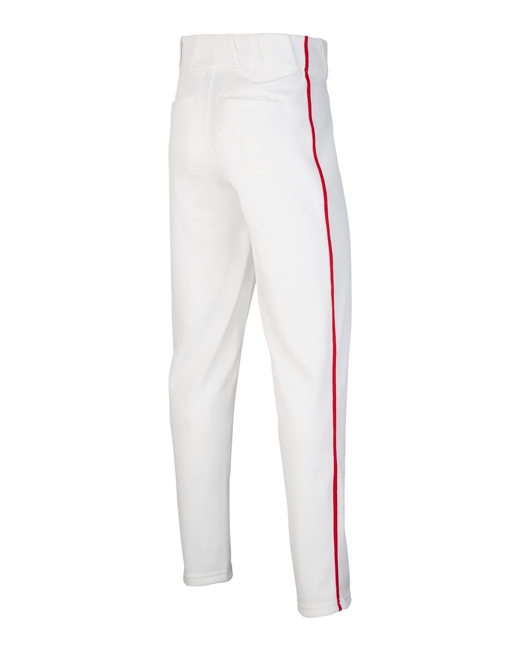 Nike Big Kids' Vapor Select 2 Piped Baseball Pants - White/Red - WHITE/RED Thumbnail View 2