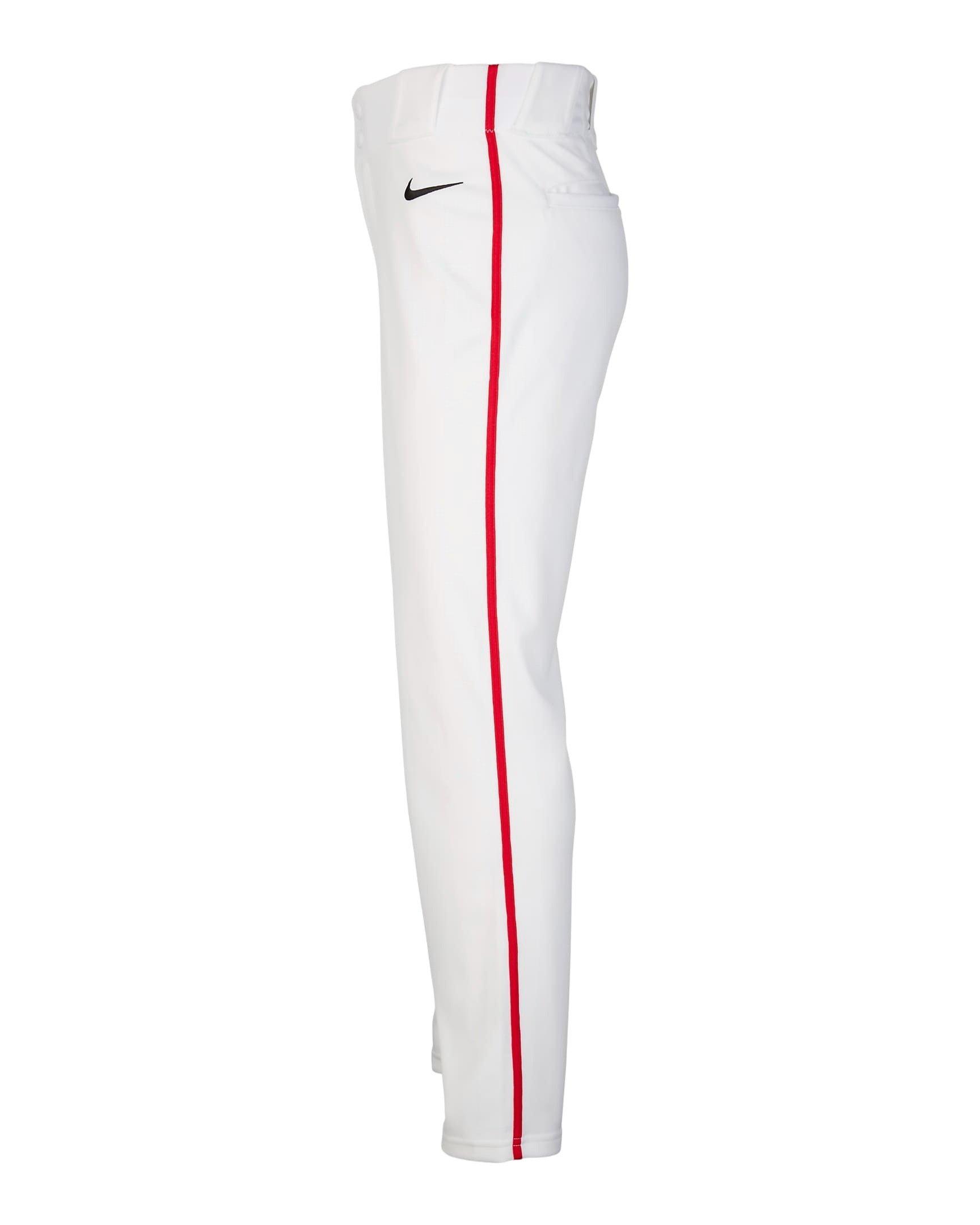 Nike Vapor Select 2 Big Kids' White/Red Piped Baseball Pants