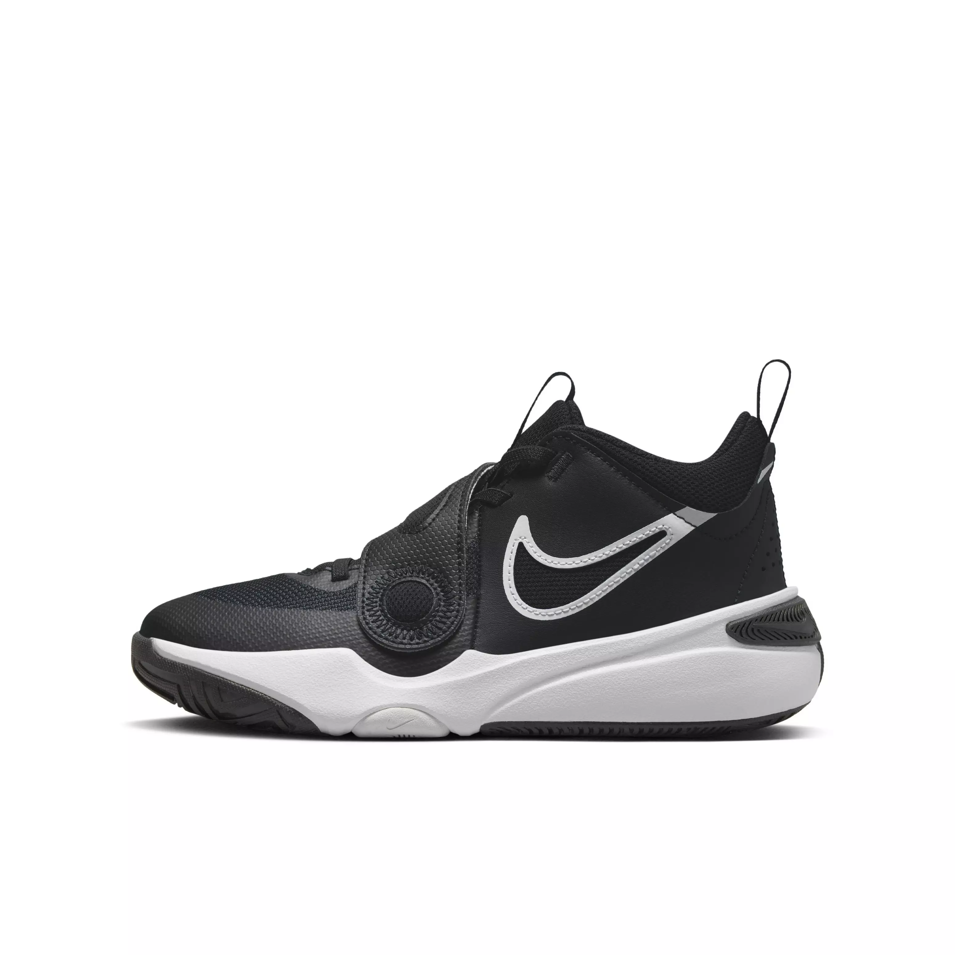 Nike Team Hustle D 11 "Black/White" Grade School Boys' Basketball Shoe - BLACK/WHITE
