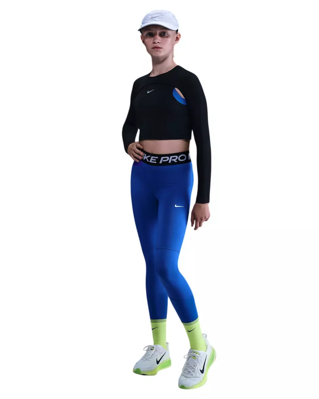 Nike Big Girls' Pro Dri-FIT Leggings - Blue - BLUE