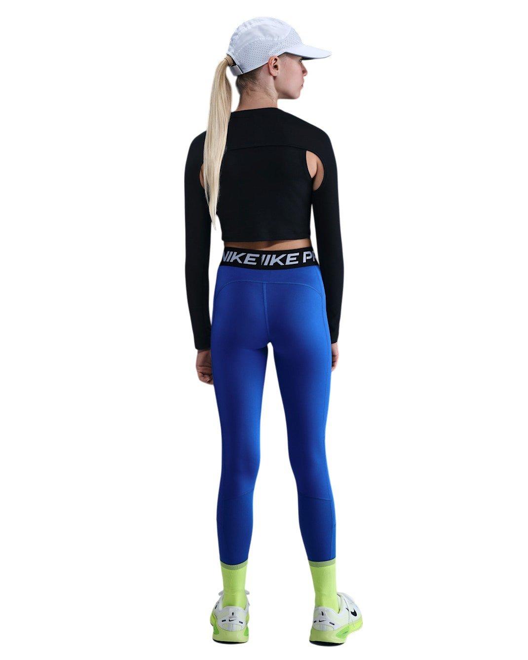 Nike Big Girls' Pro Dri-FIT Leggings - Blue - BLUE Thumbnail View 2