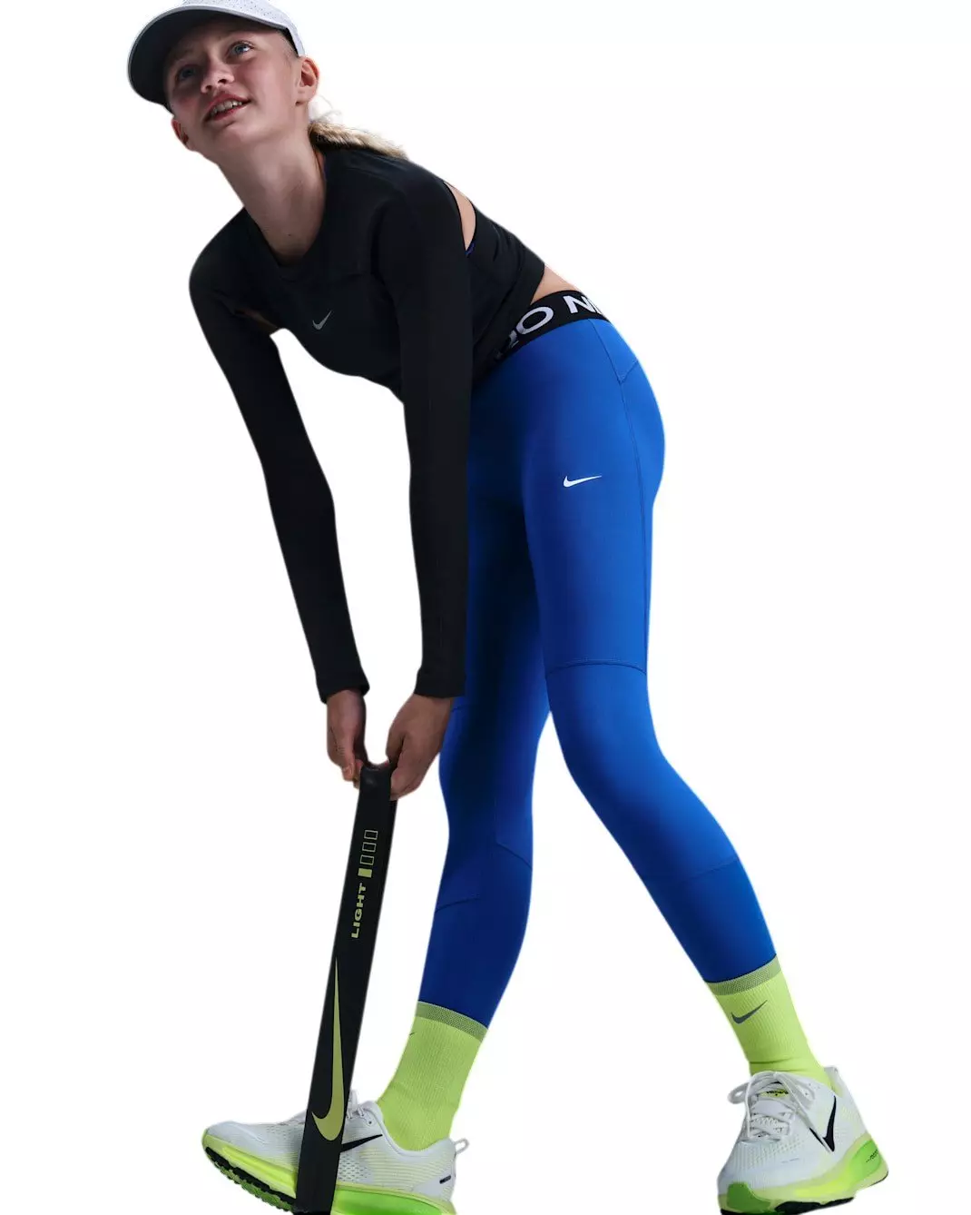 Nike Big Girls' Pro Dri-FIT Leggings - Blue - BLUE