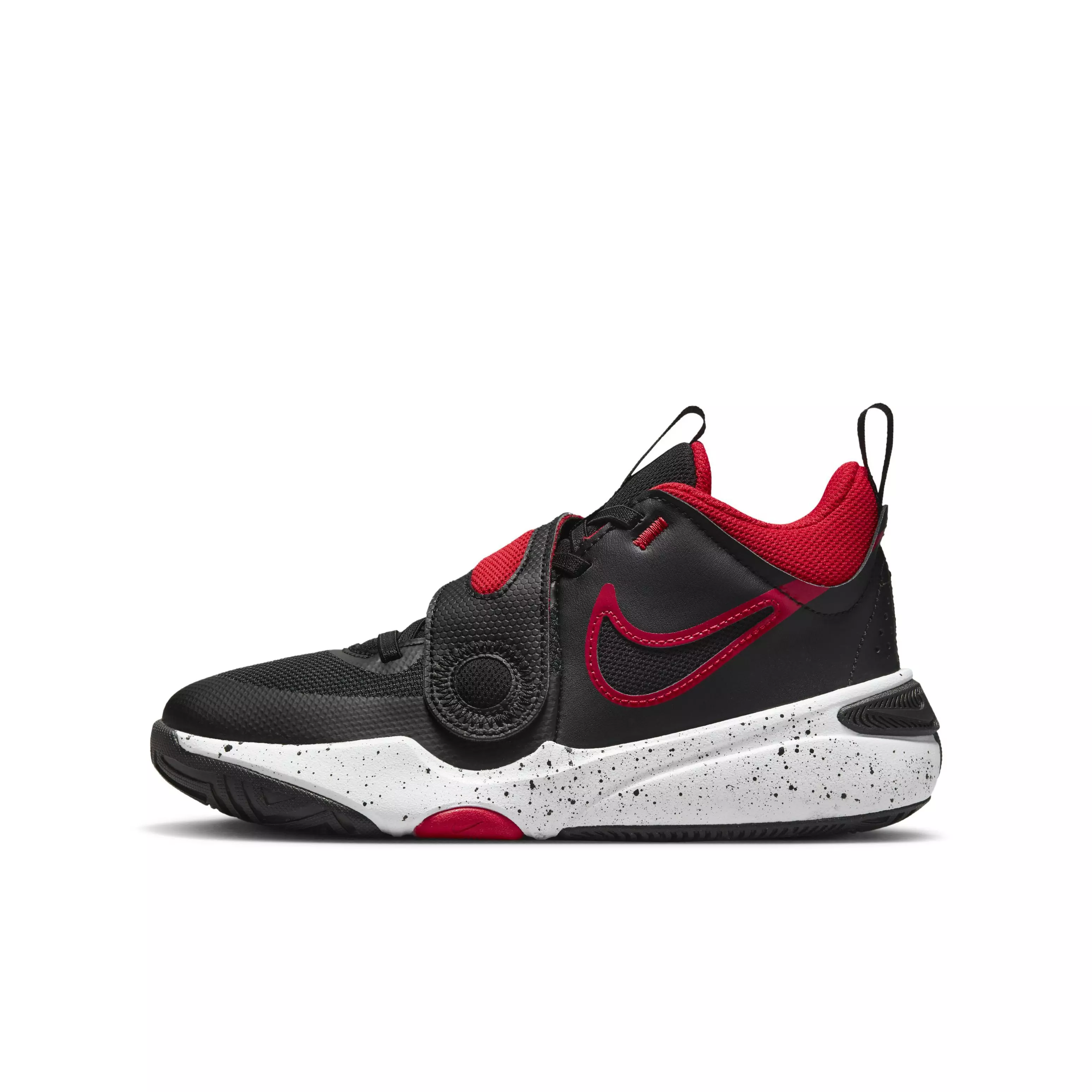 Nike Team Hustle D 11 "Black/White/University Red" Grade School Boys' Basketball Shoe - BLACK/WHITE/RED