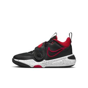 Nike Team Hustle D 11 "Black/White/University Red" Grade School Boys' Basketball Shoe