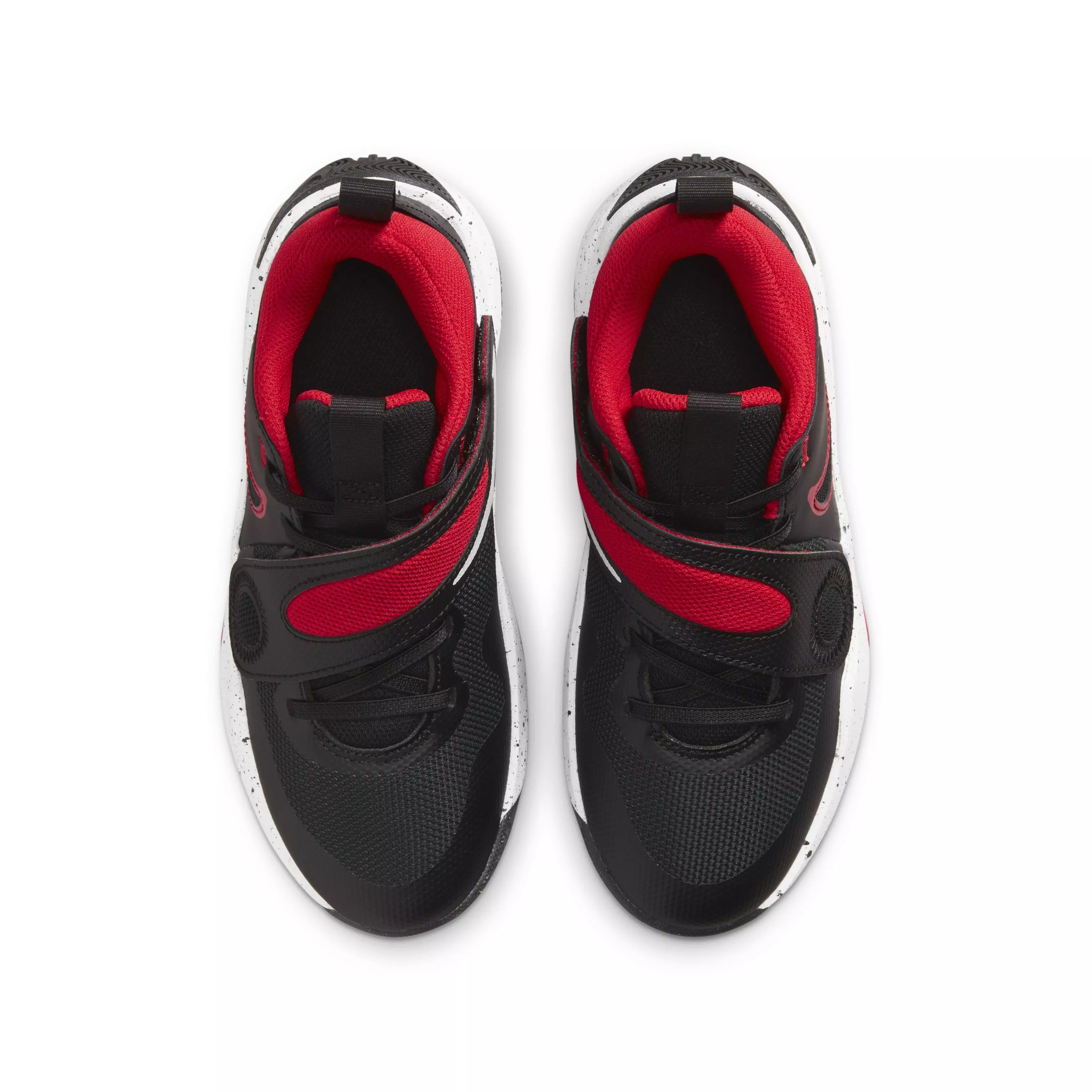 Nike Team Hustle D 11 "Black/White/University Red" Grade School Boys' Basketball Shoe - BLACK/WHITE/RED