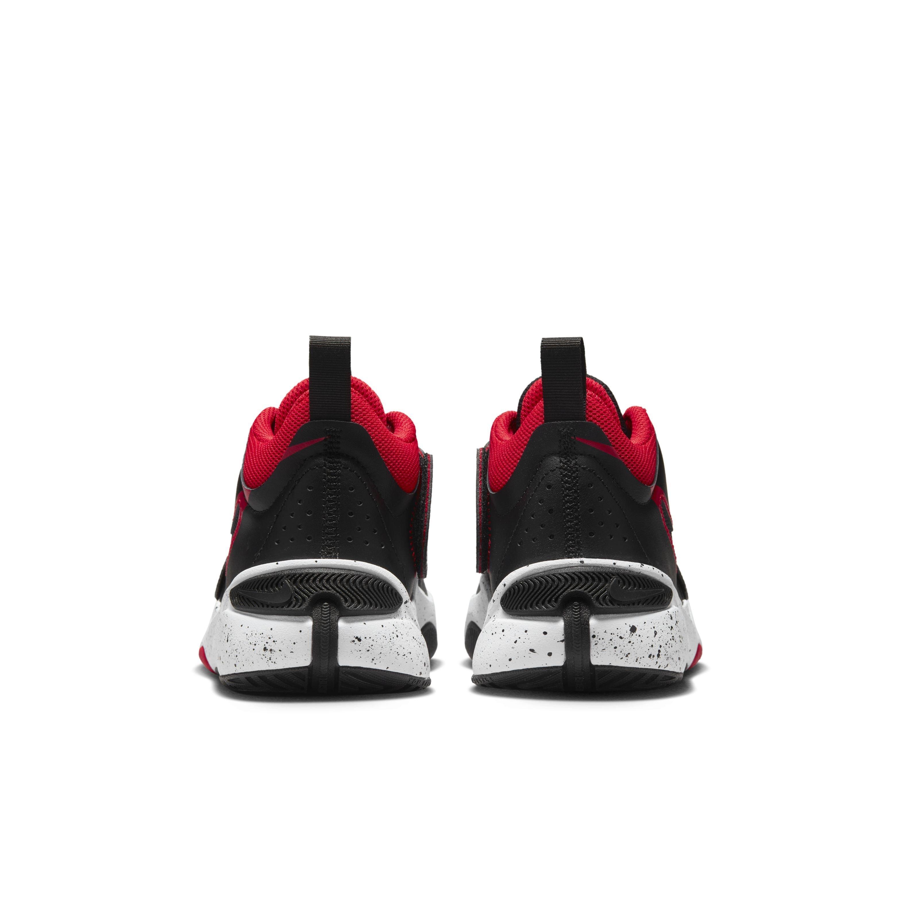 Nike Team Hustle D 11 Grade School Boys' "Black/White/University Red" Basketball Shoe