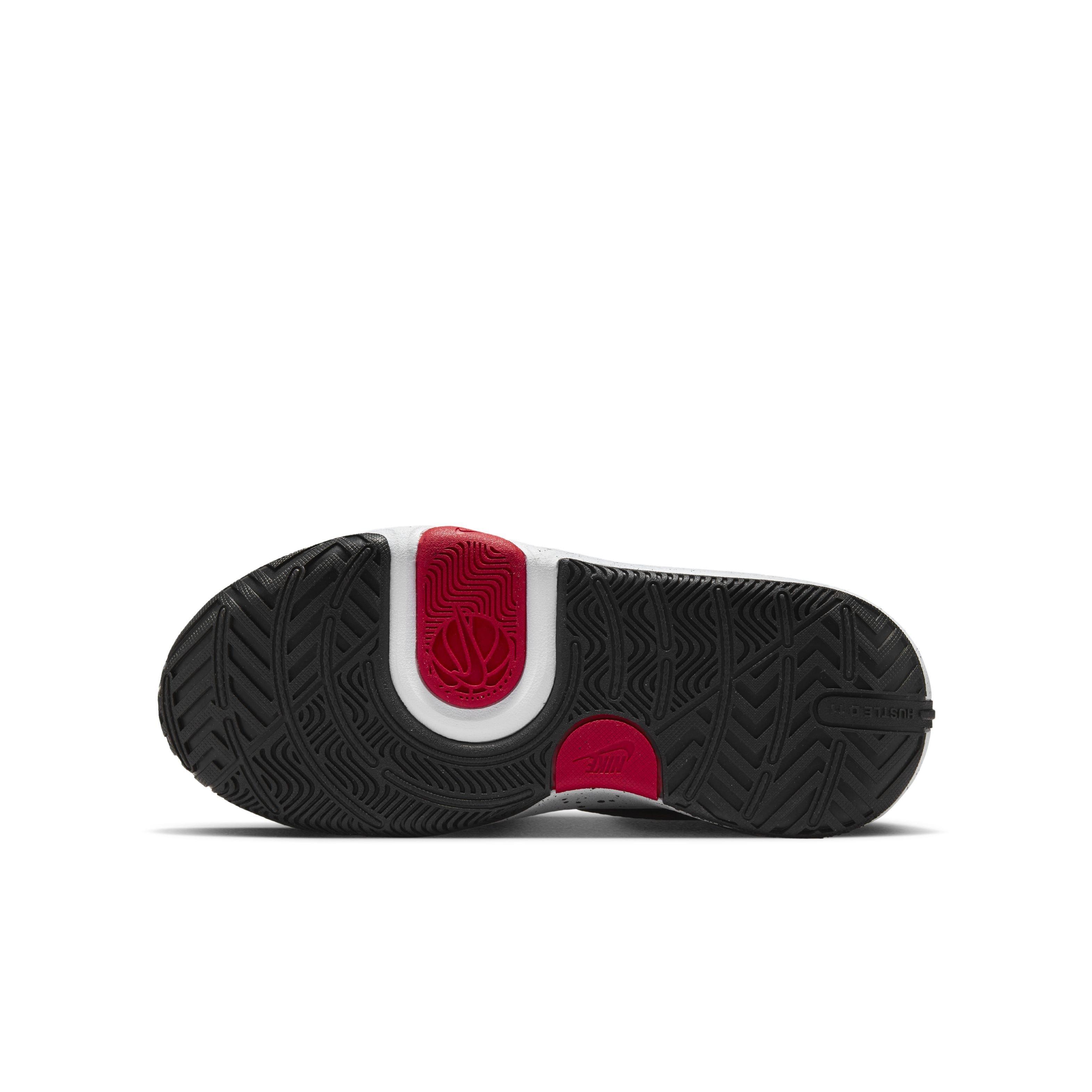 Nike Team Hustle D 11 Grade School Boys' "Black/White/University Red" Basketball Shoe