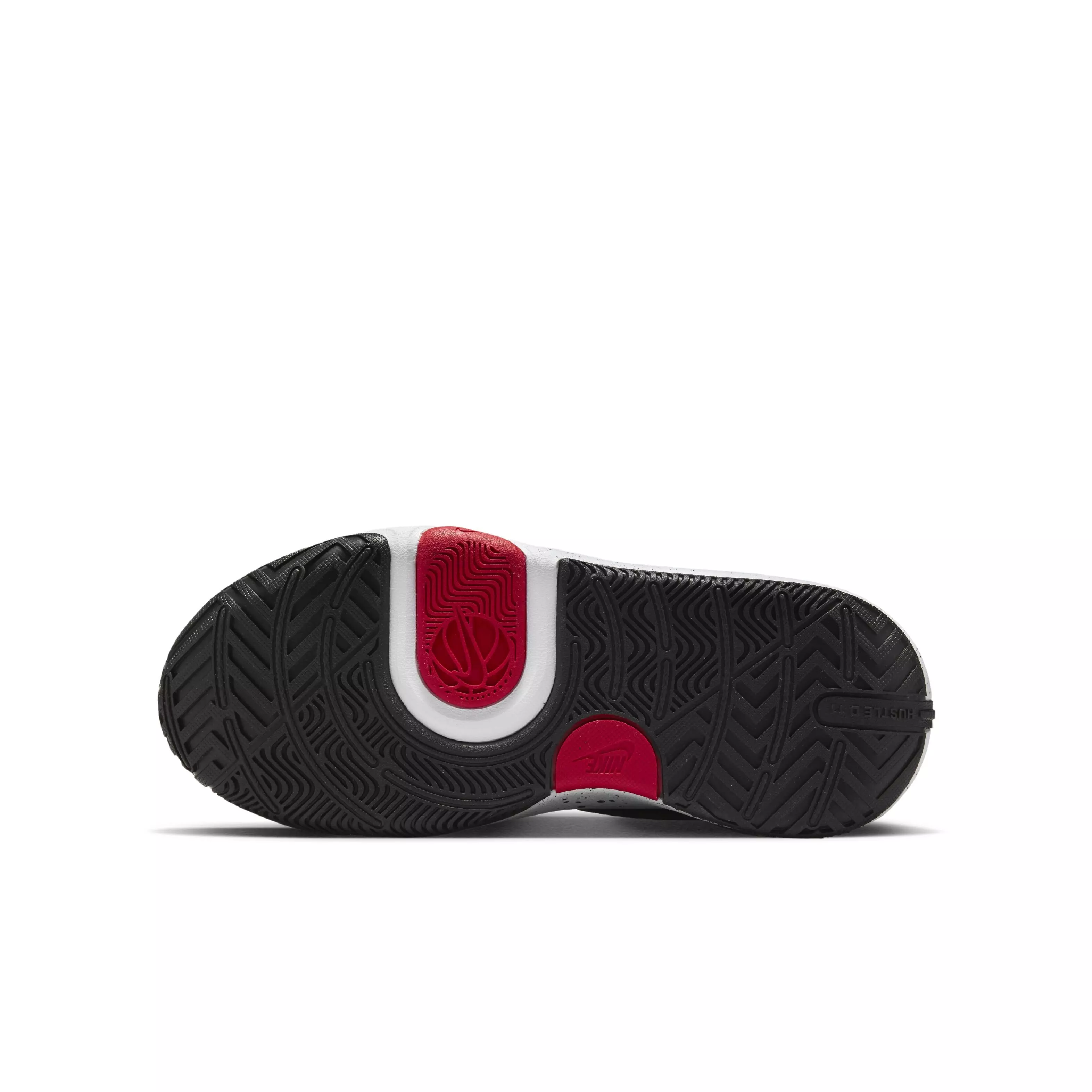 Nike Team Hustle D 11 "Black/White/University Red" Grade School Boys' Basketball Shoe - BLACK/WHITE/RED
