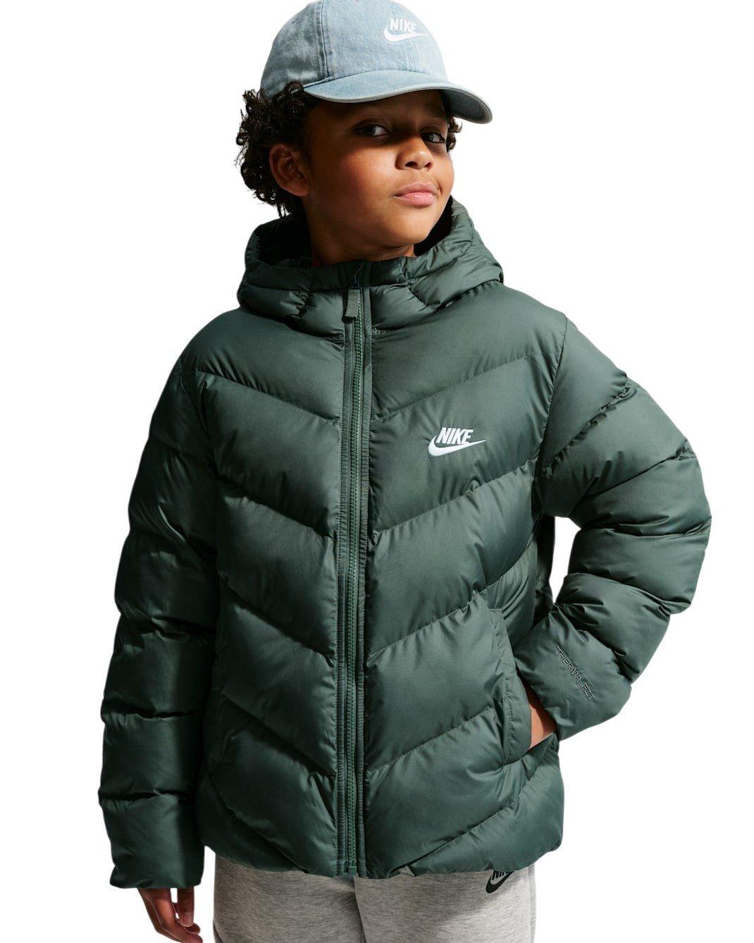 Nike Big Kids' Sportswear All Day Play Therma-FIT Loose Fit Puffer Jacket - Camo Green - CAMO GREEN