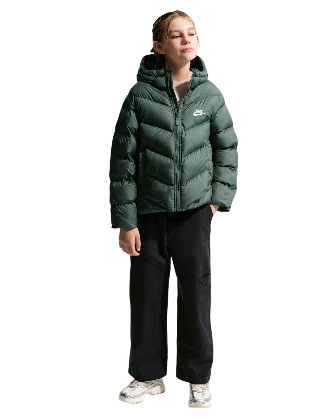 Nike Big Kids' Sportswear All Day Play Therma-FIT Loose Fit Puffer Jacket - Camo Green - CAMO GREEN