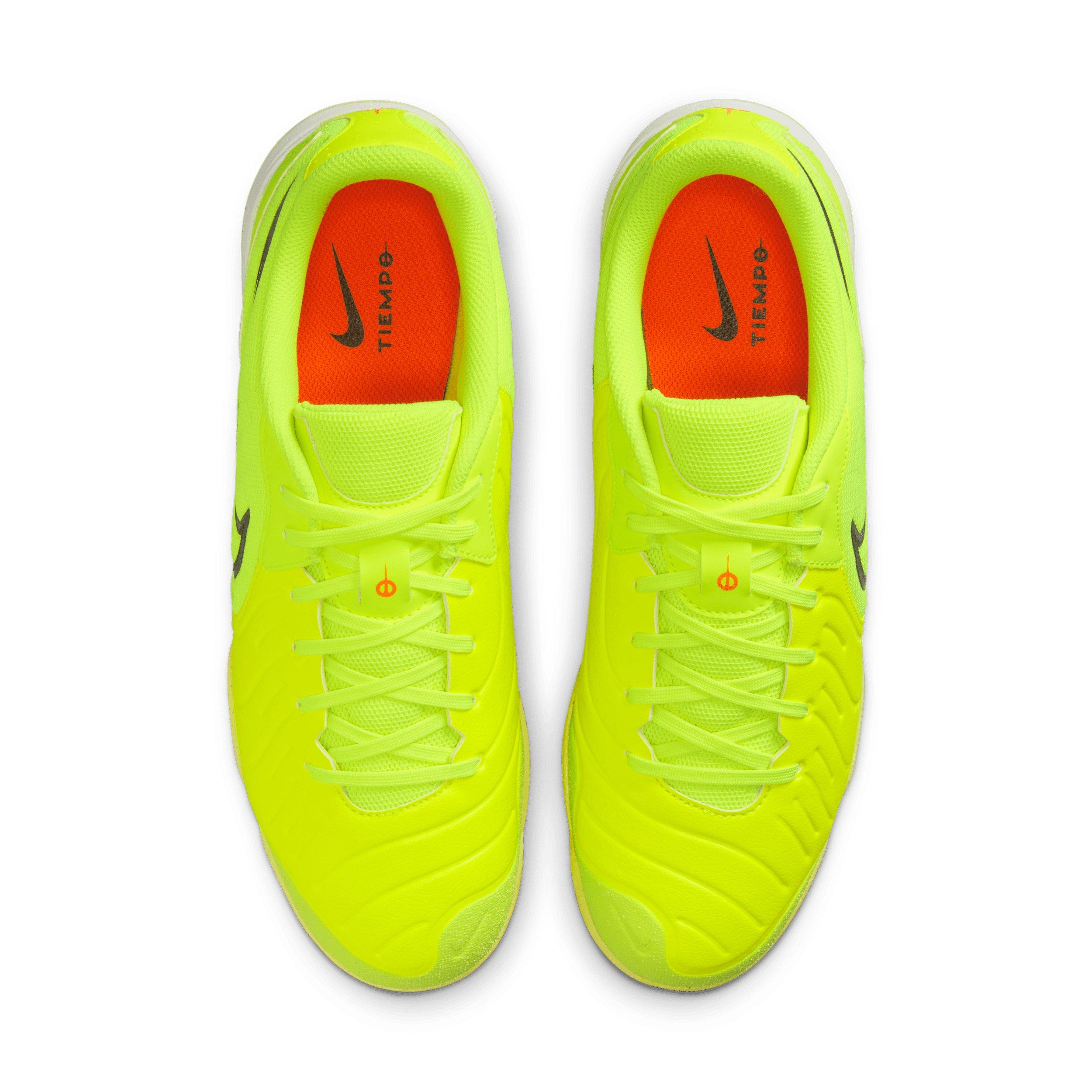 Nike Tiempo Legend 10 Academy IC "Volt/Black" Men's Soccer Shoe - VOLT/BLACK Thumbnail View 4