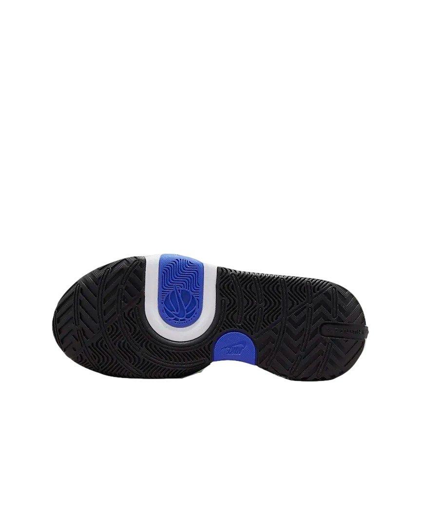 Nike Team Hustle D 11 "Summit White/Pure Platinum/Green Strike/Racer Blue" Grade School Boys' Basketball Shoe - WHITE/PLATINUM/GREEN/BLUE Thumbnail View 9